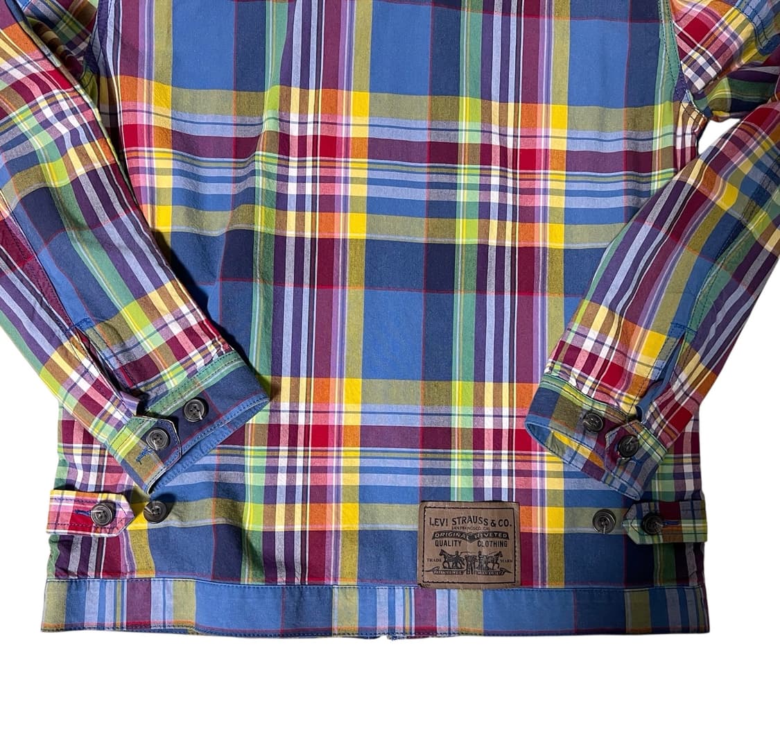 리바이스 마드라스 체크 헤링턴 자켓 M 상품이미지4