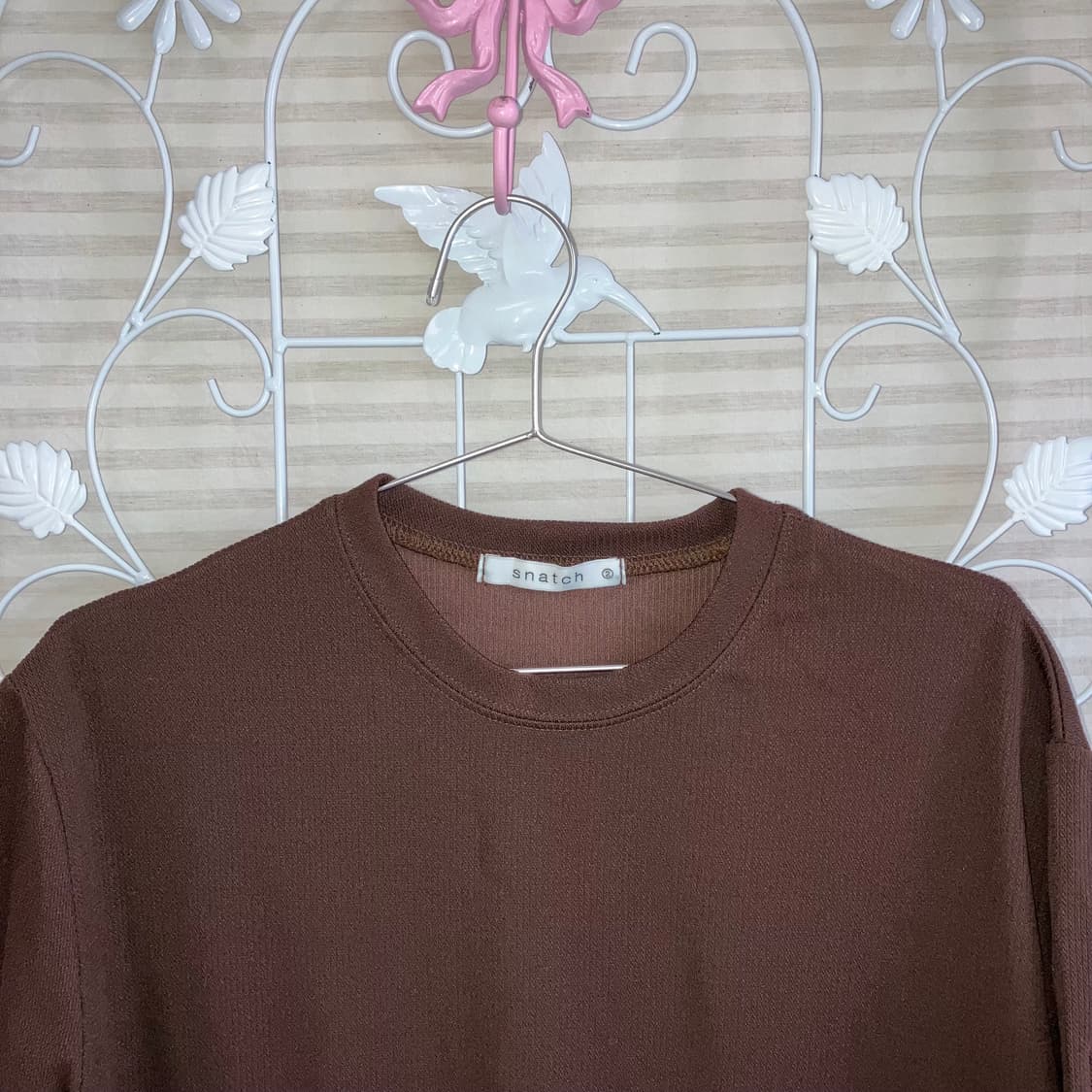 빈티지 머슬핏 브라운 반팔 티셔츠 y2k 스트릿 갸루 펑키457 상품이미지3