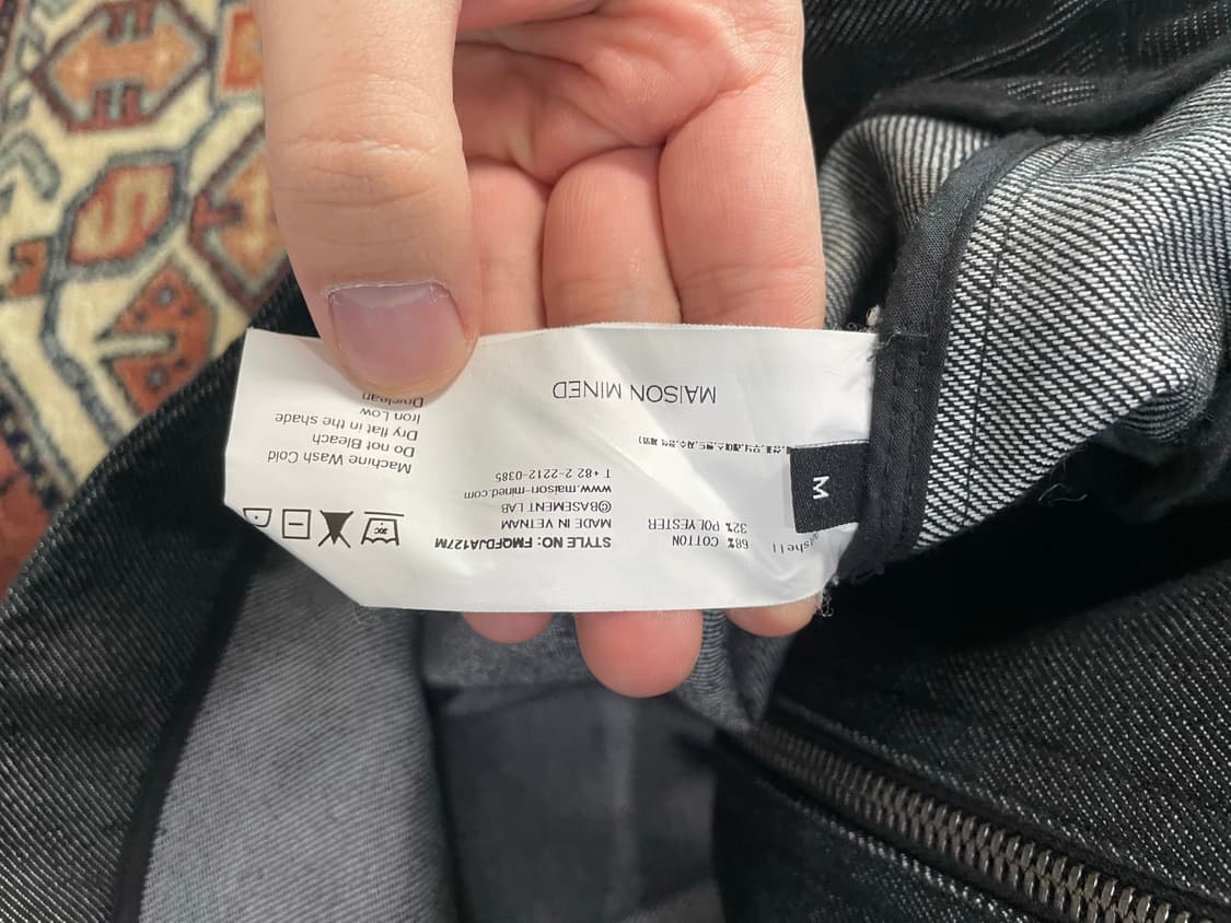 메종미네드 데님 흑청 셋업 M 상품이미지3