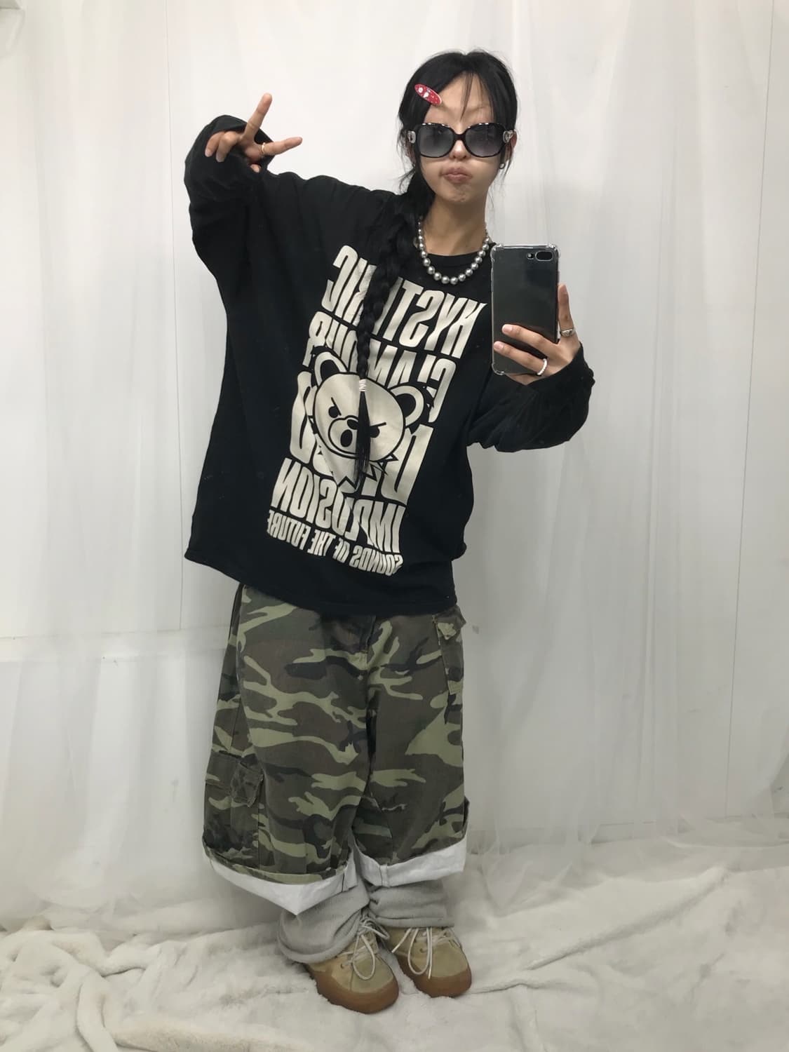 < Hysteric Glamour Fxxk Bear L/S > 상품이미지2