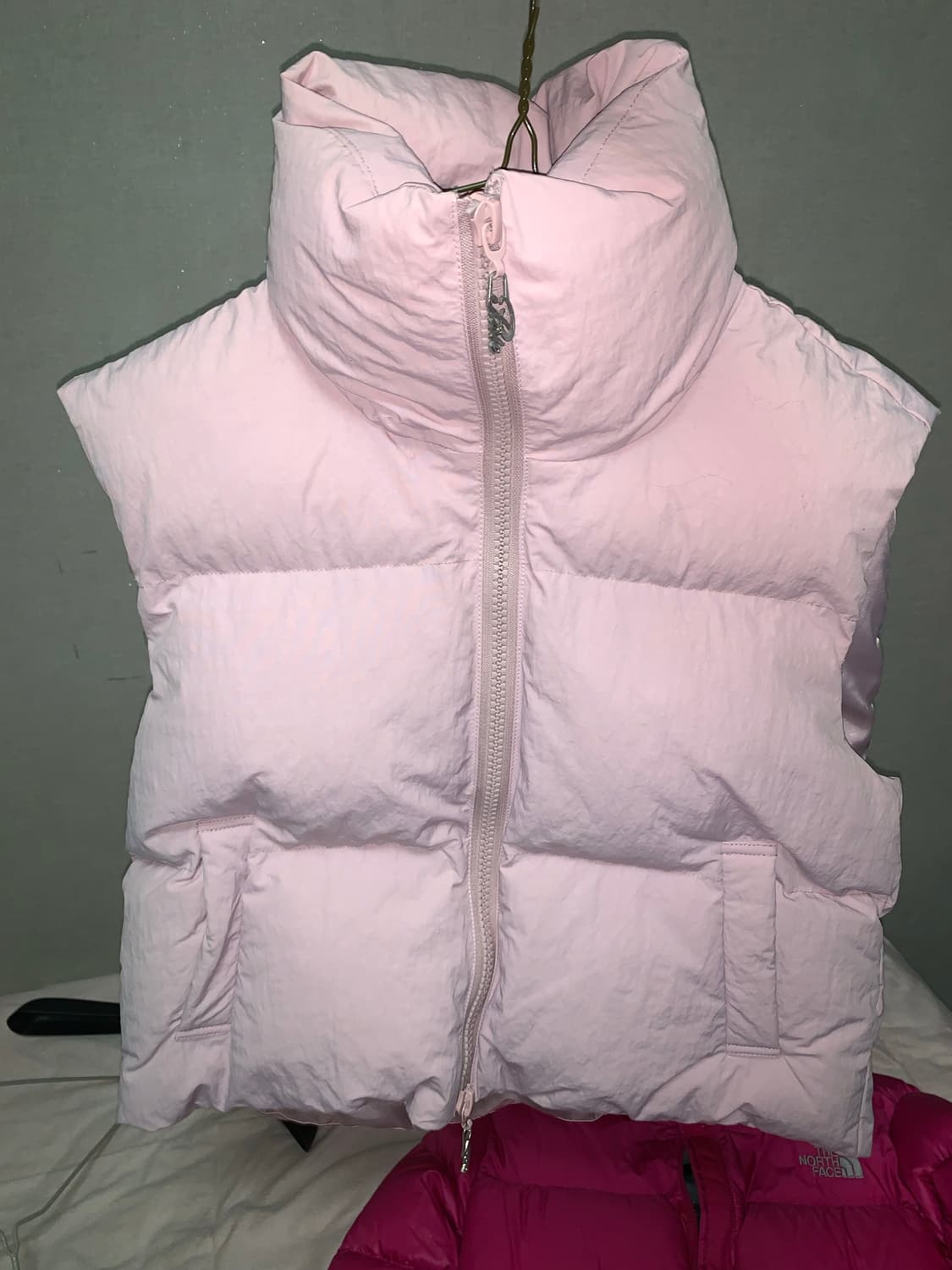 페일제이드 베이비핑크 패딩조끼 일브일본빈티지갸루모리 베이비메탈클럽포어링 상품이미지2