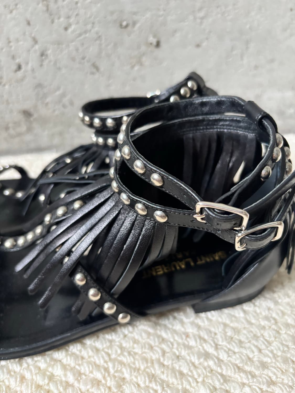 saint laurent fringe studded sandals 상품이미지2