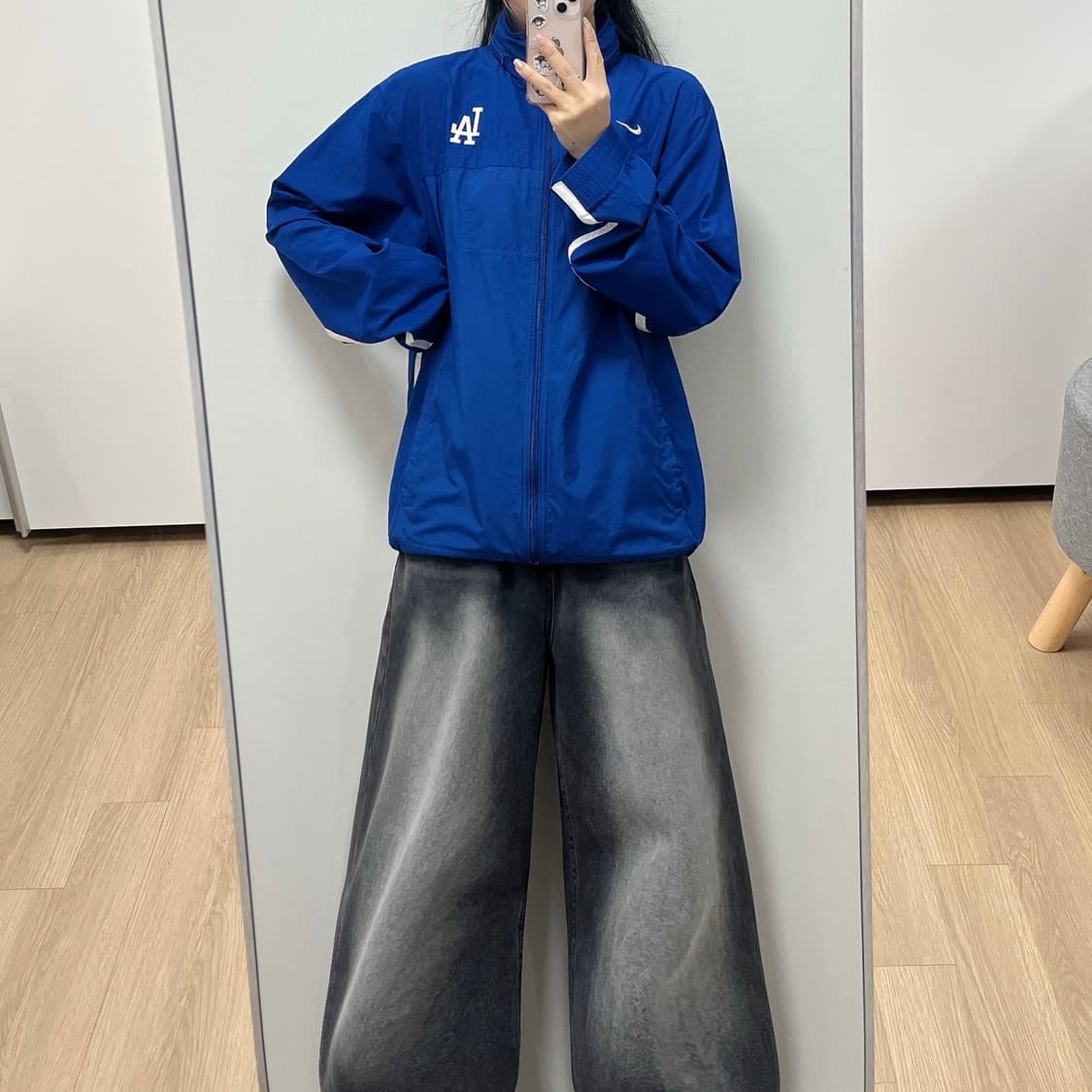 나이키 x 제뉴인 머천다이즈 LA 다저스 블루 바람막이 자켓 상품이미지1