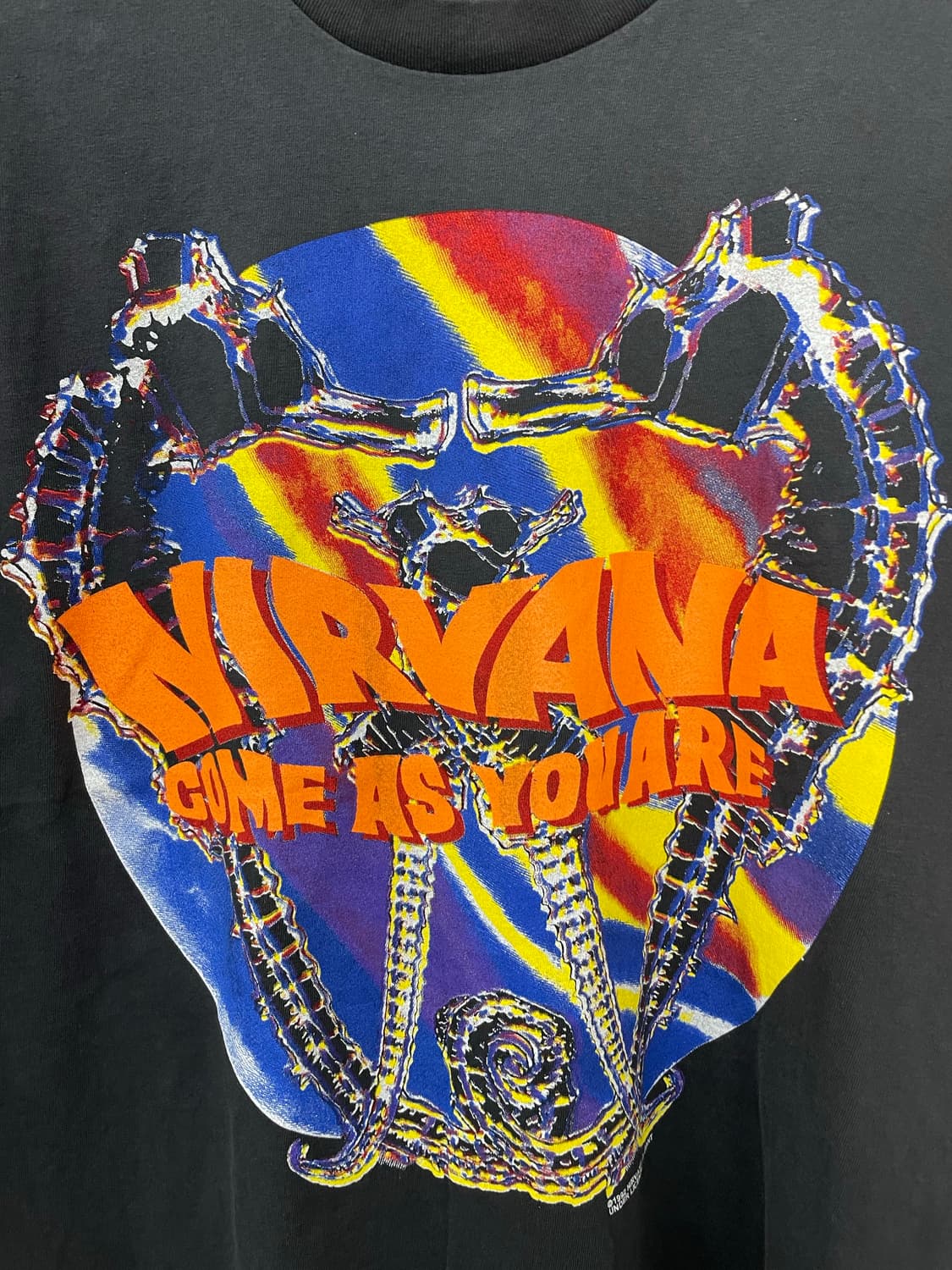 빈티지 너바나 밴드 프린팅 반팔 H2539 상품이미지3