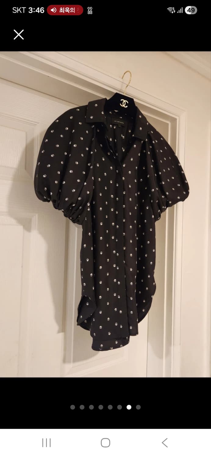 (정품)리매튜스 LEE MATHEWS 블랙 실크블라우스 상품이미지3