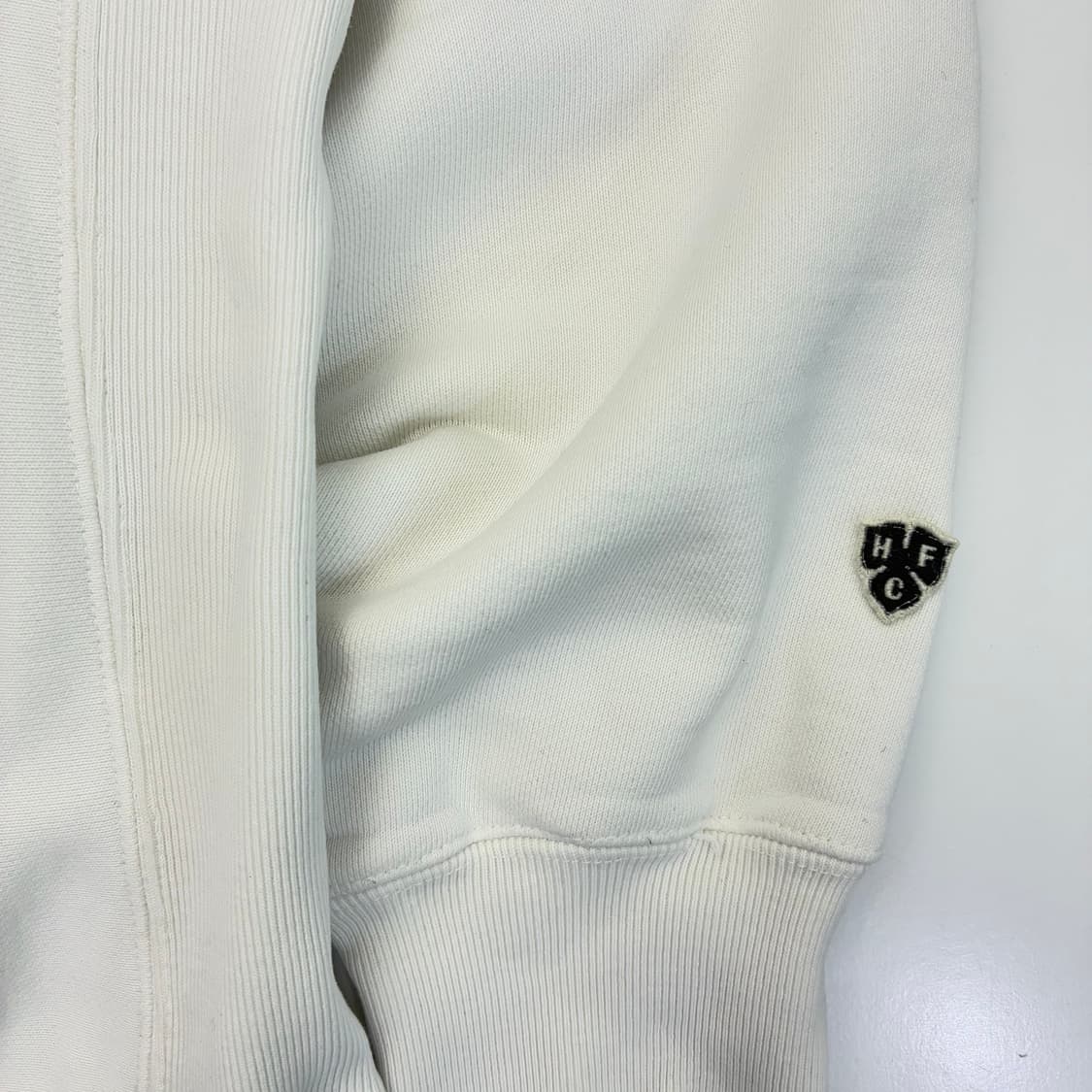 Heritage floss  헤리티지 플로스 코튼 화이트 후드티 상품이미지3