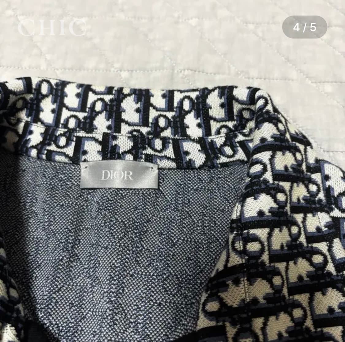 디올 오블리크 코튼 니트 오버셔츠 상품이미지4