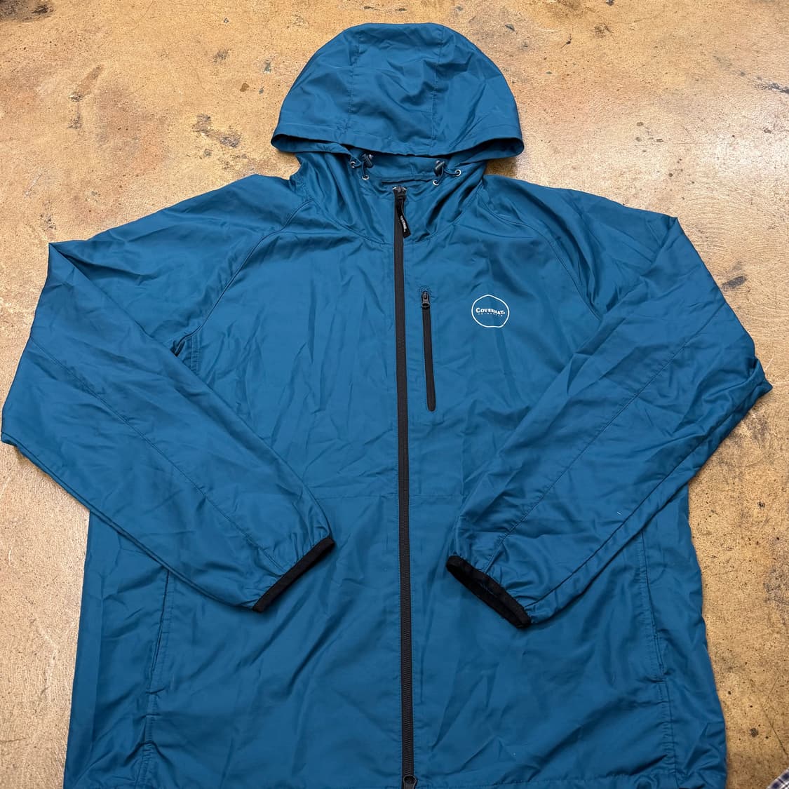 [정품/XL] 커버낫 블루 윈드브레이커 바람막이 후드 자켓 b19 상품이미지2
