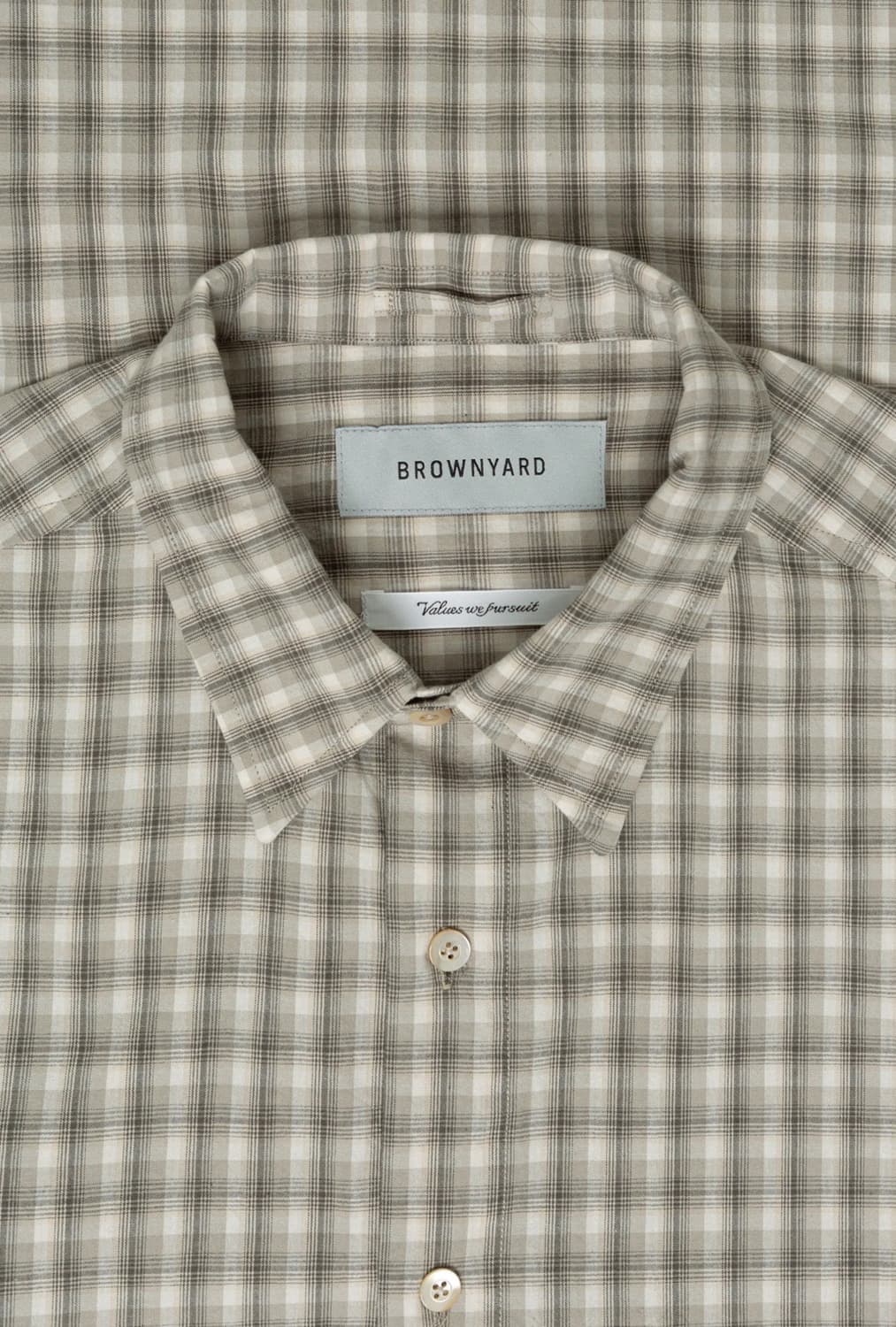 브라운야드 스테디셔츠(베이지체크,5사이즈,택비닐채 새상품)  상품이미지1