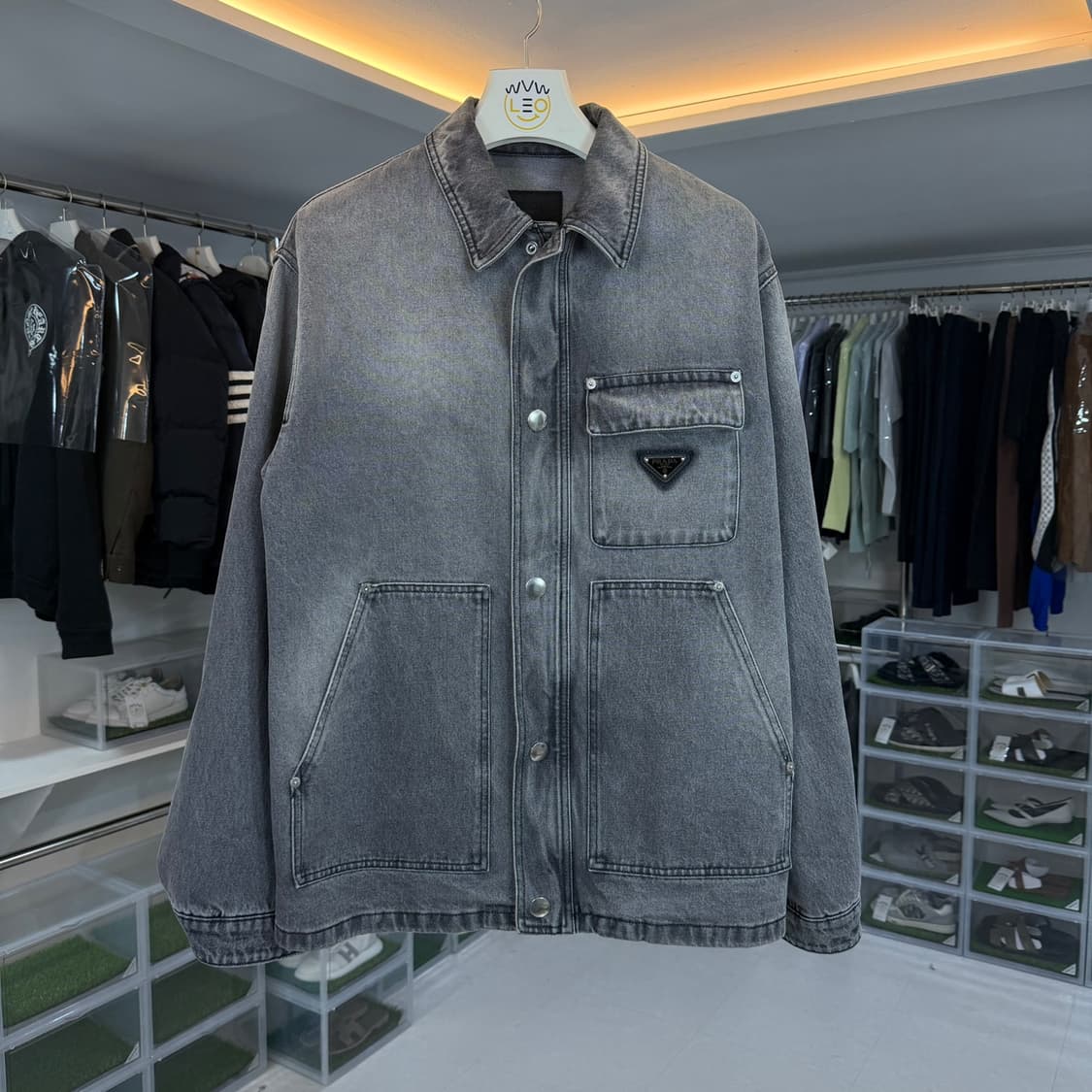 [리오브] 프라다 데님 블루종 자켓 상품이미지1