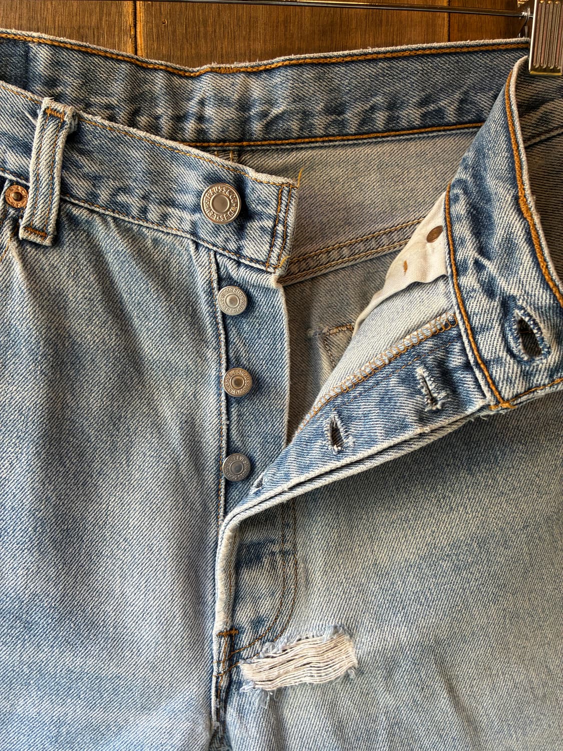 90’s Levi’s 501 Light Blue Denim Shorts  상품이미지6