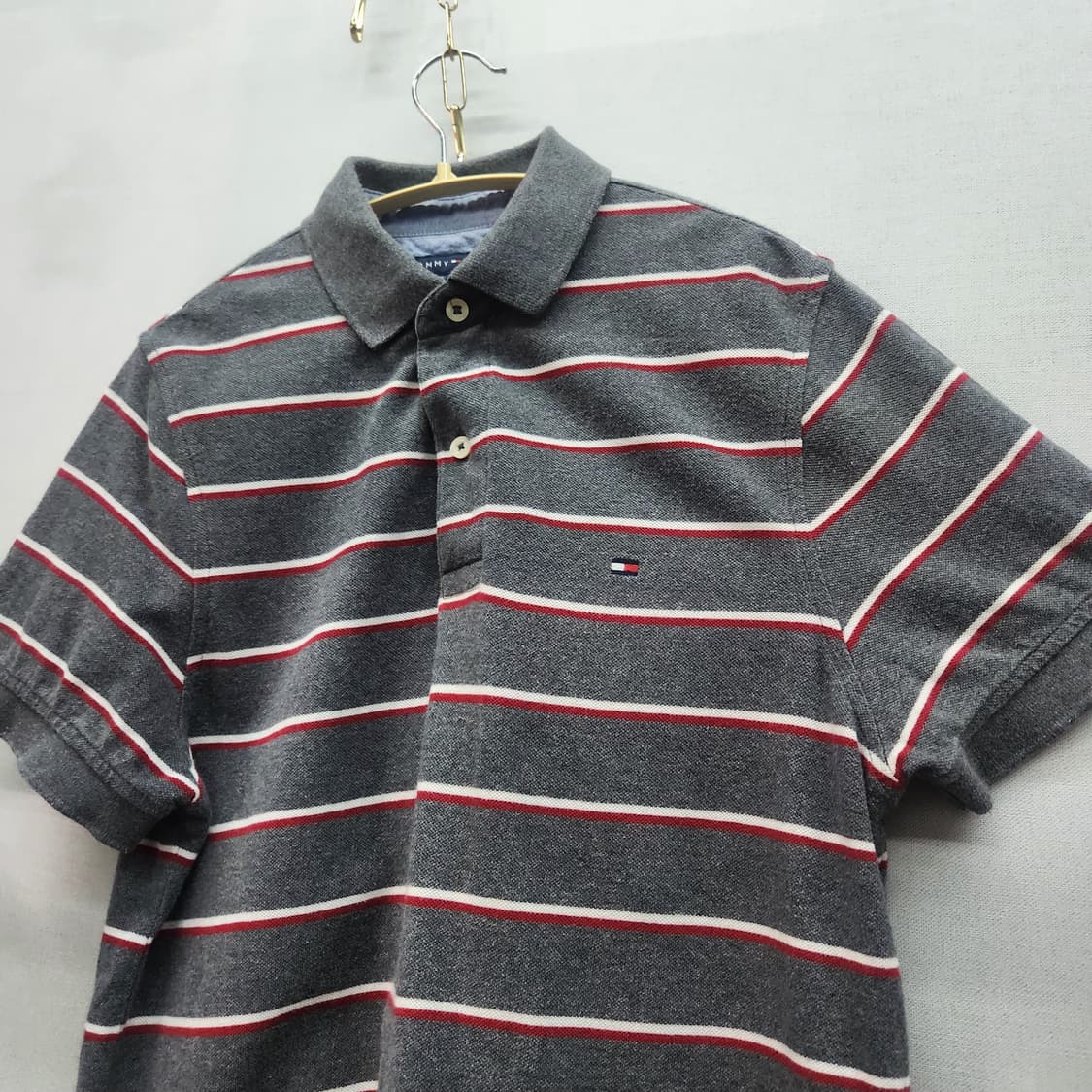 타미힐피거 로고 스트라이프 반팔카라 XS(M) 상품이미지3