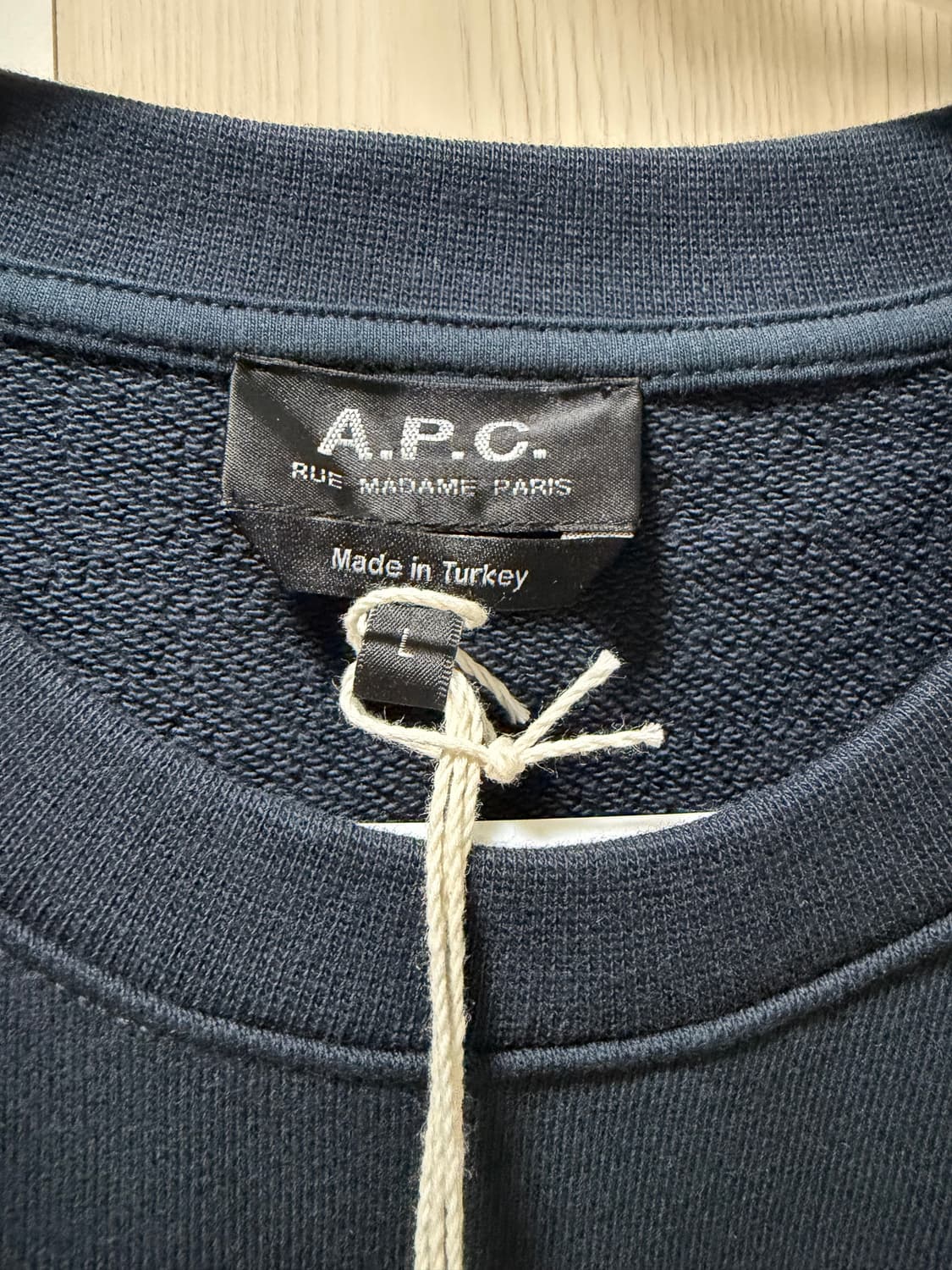 급처}아페쎄 맨투맨 다크네이비 상품이미지3