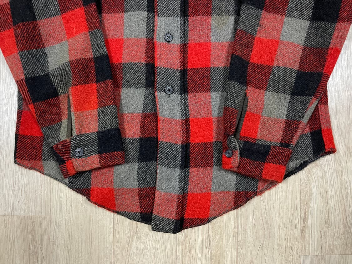 95) 50's Melton 체크 울셔츠(미국제)RRL&LVC&폴로 상품이미지6