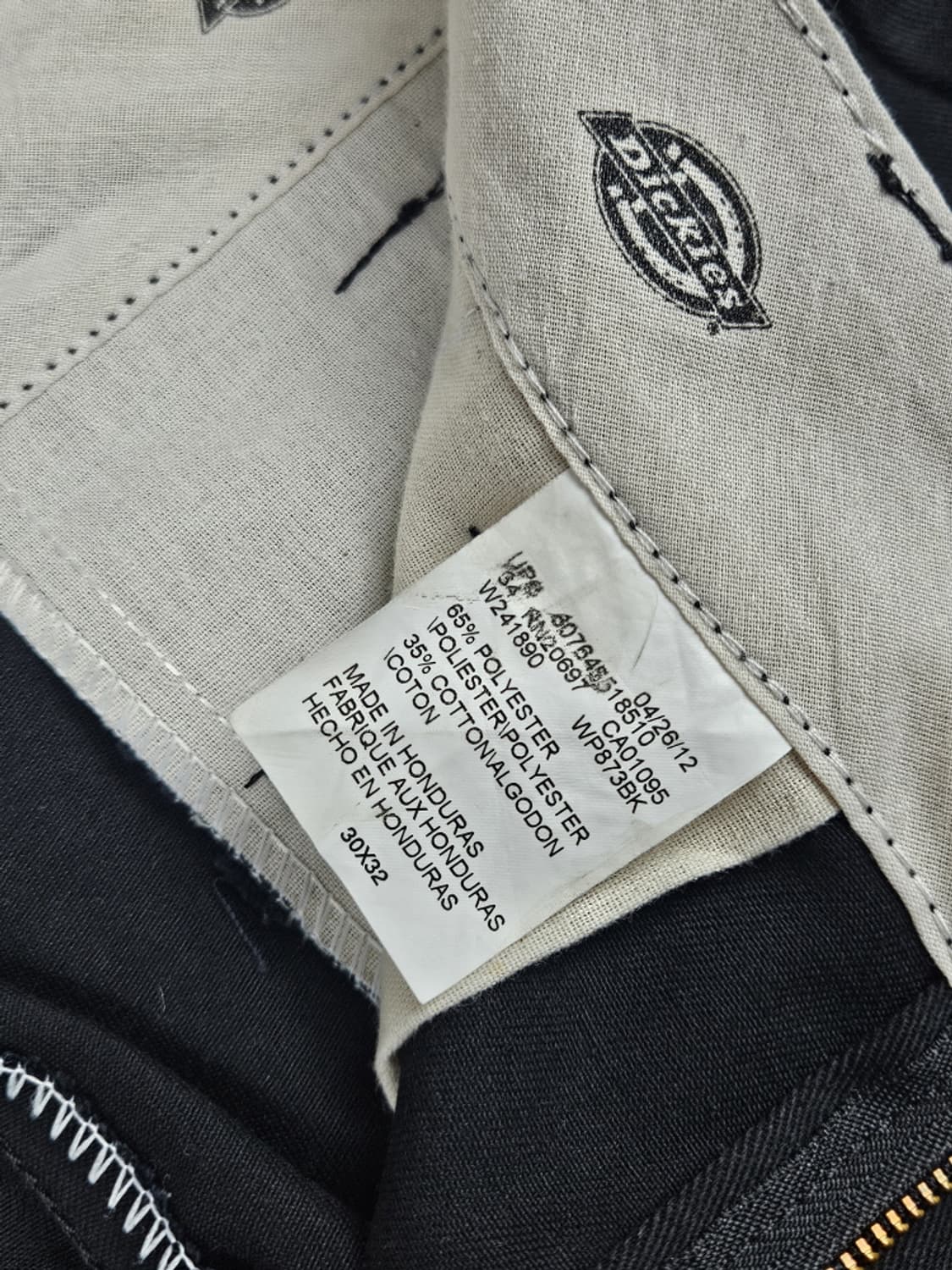 디키즈 베이직 블랙 스트레이트 코튼 팬츠 ( 30X32 )/ 10228 상품이미지7