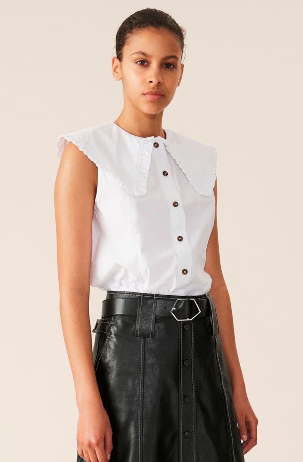 ganni poplin sleeveless shirt 상품이미지1