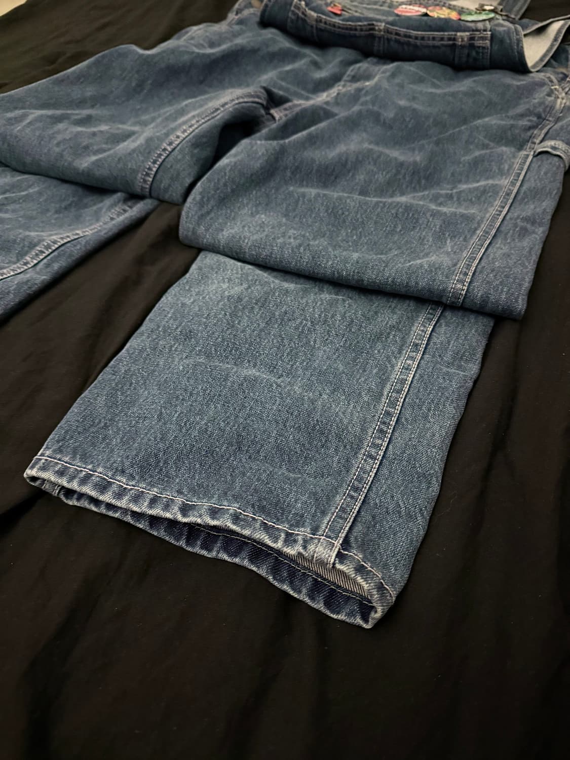 피마원 중청 데님 오버롤 상품이미지3