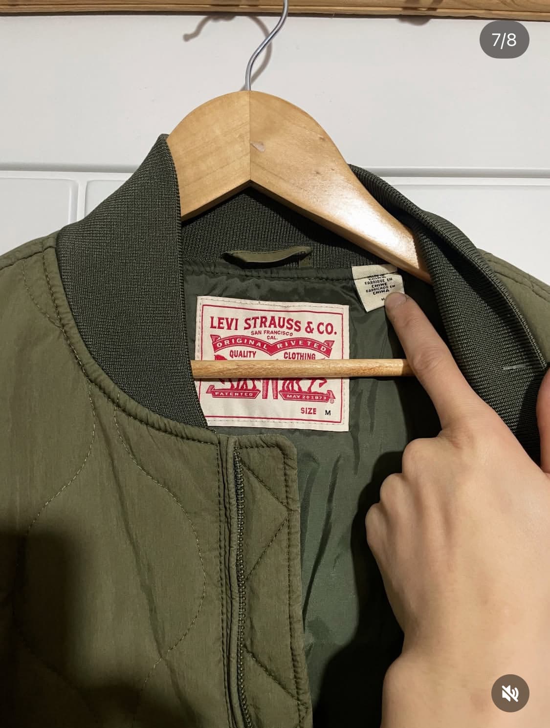 리바이스 퀼팅 봄버 상품이미지6