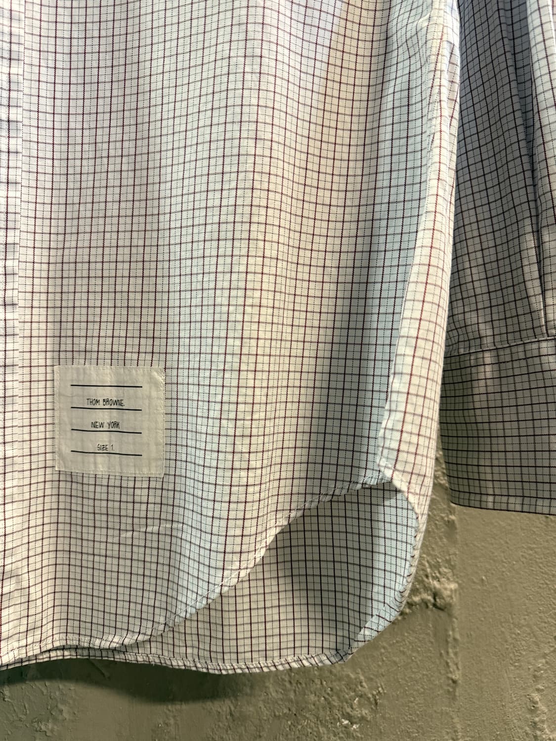 톰 브라운 체크 버튼다운 셔츠 화이트 1(S) 상품이미지2