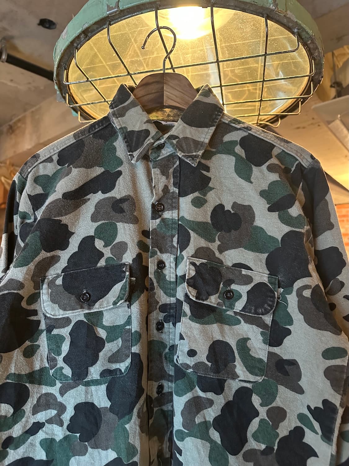 90s USA 빈티지 FIVEBROTHER 파이브브라더 카모 셔츠 상품이미지2