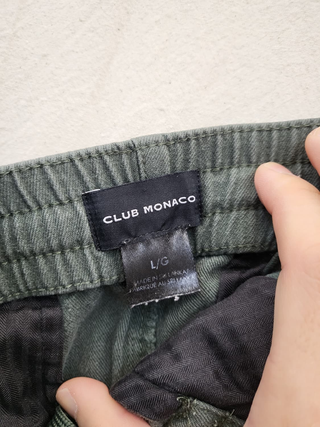 클럽 모나코 빈티지 그린 밴딩 바지 상품이미지3