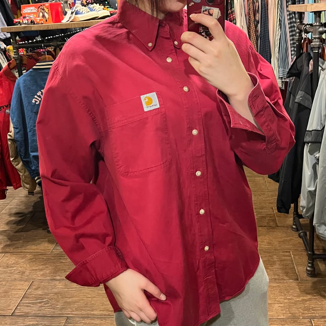 [HI]칼하트 레드 셔츠 상품이미지3