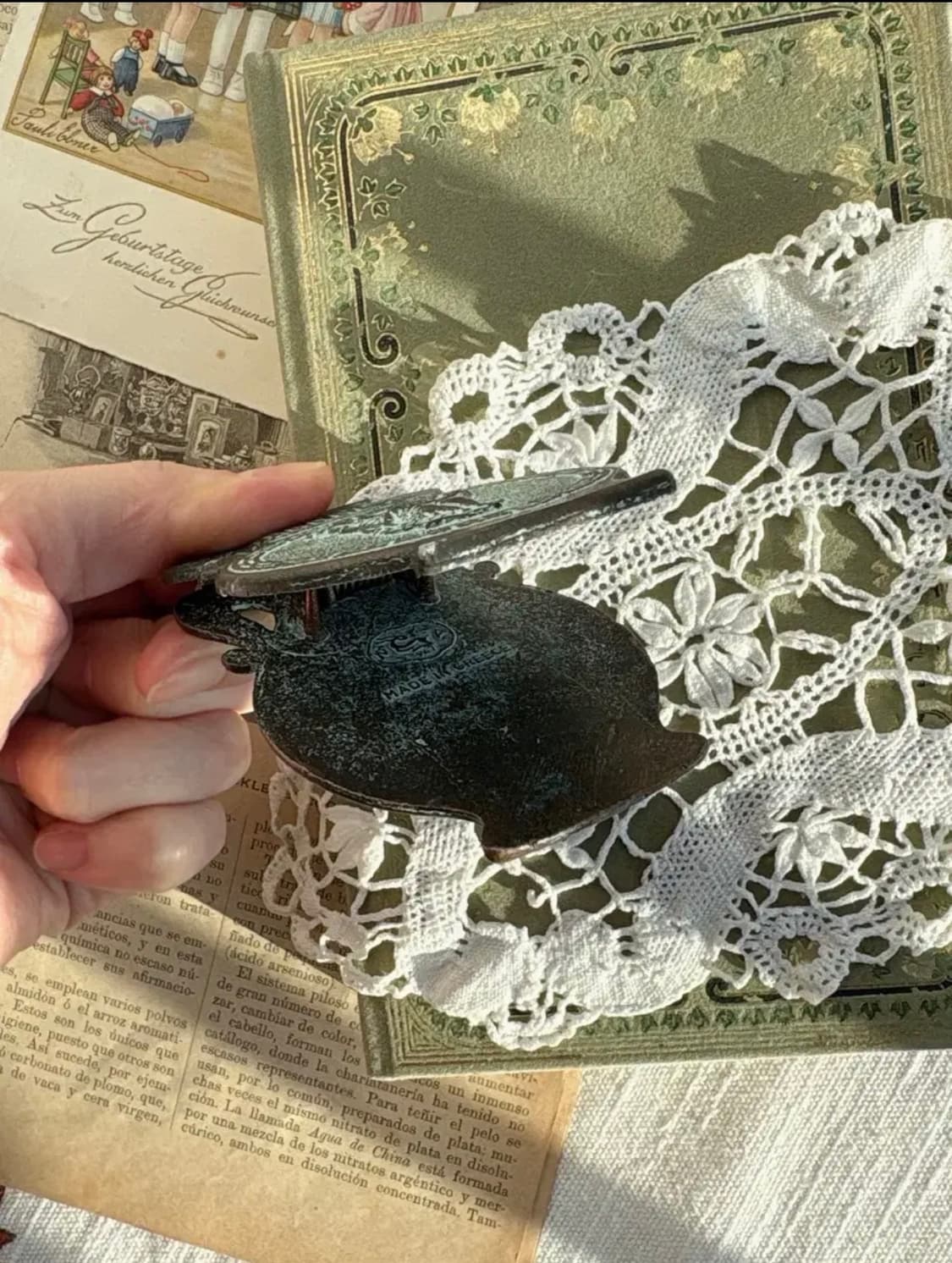 1947 그리스 빈티지 브론즈 페이퍼 클립 상품이미지3