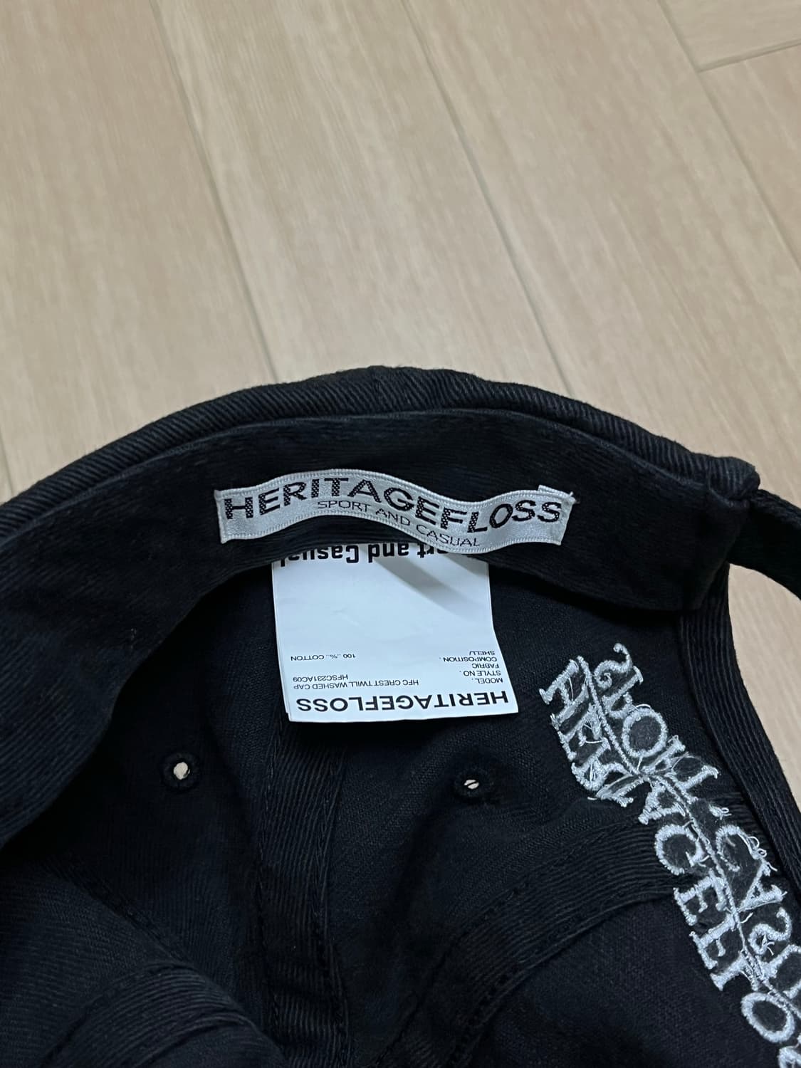 헤리티지플로스 볼캡 모자 블랙 판매 상품이미지3