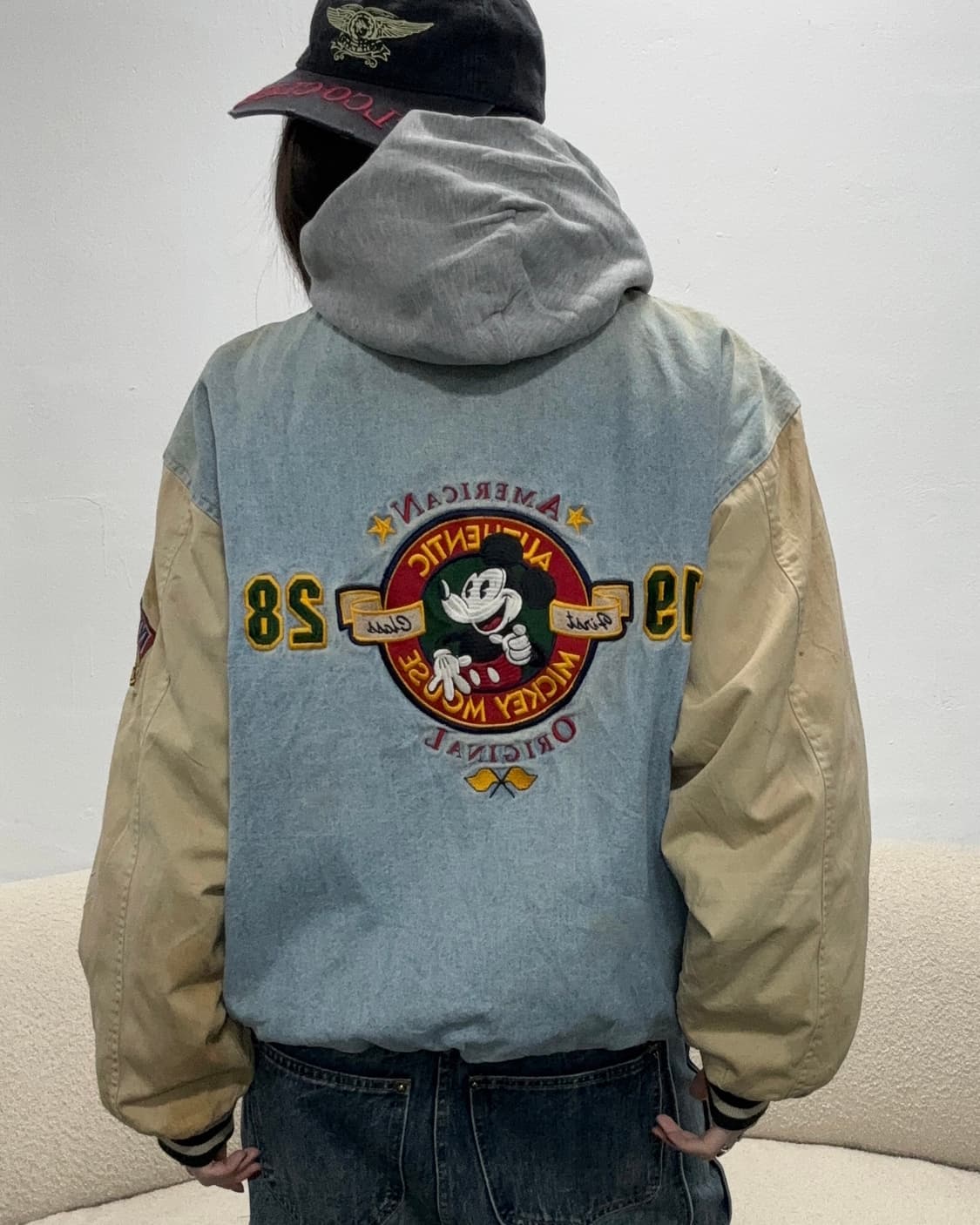 80s 올드스쿨 디즈니 데님 스타디움 바시티 jk 상품이미지4