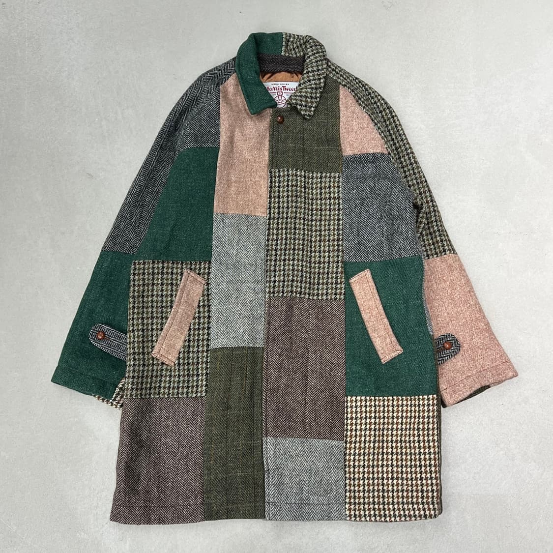 해리스트위드 멀티체크 울코트 s08891 상품이미지1