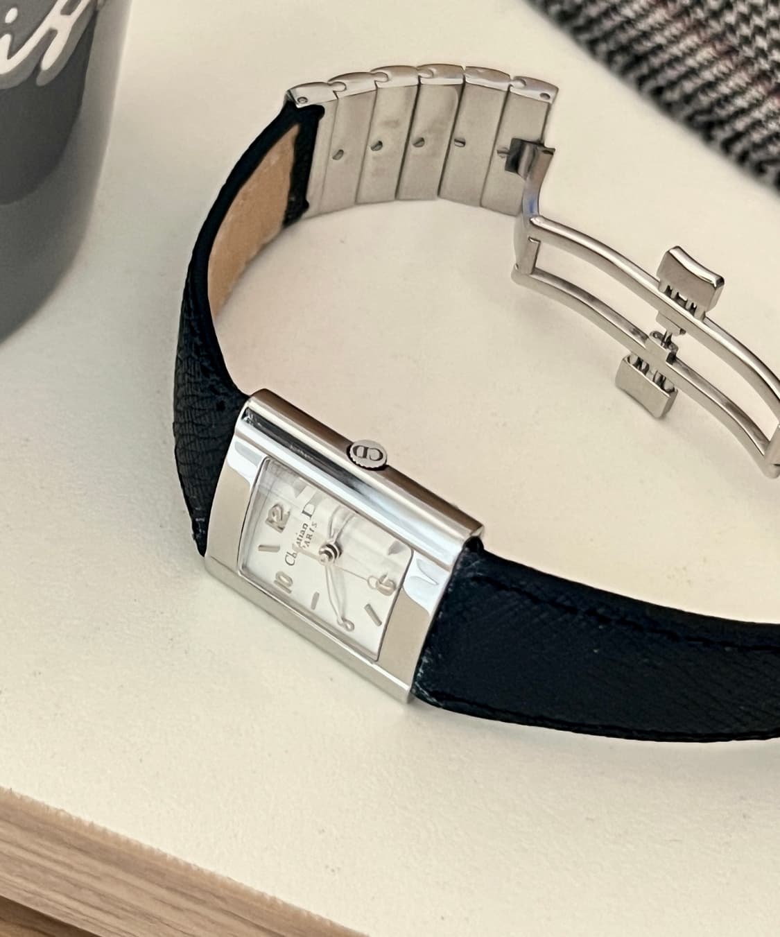 디올 리바 메탈 스퀘어 시계/정품감정 케어 상품이미지4