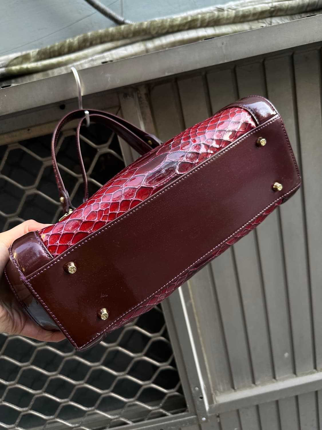 Pierre Cardin Paris croco burgundy bag 상품이미지5