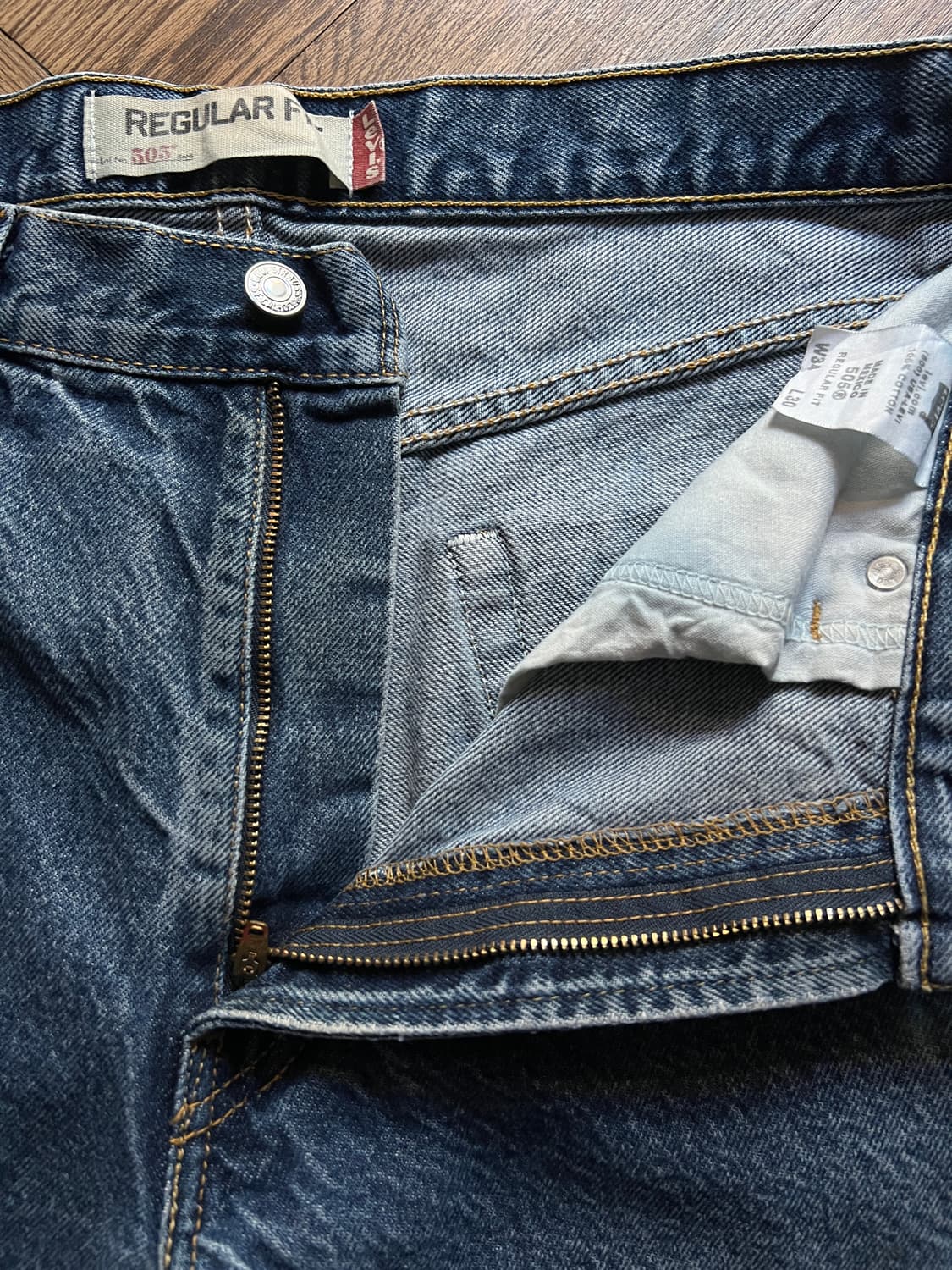 [34]00's 리바이스 USA 505 빈티지 워싱 데님 팬츠 상품이미지3