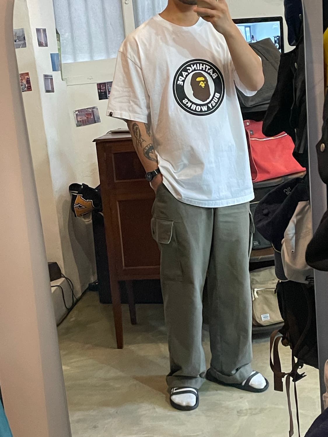베이프 Bape Busy Works 반팔 2XL 상품이미지10