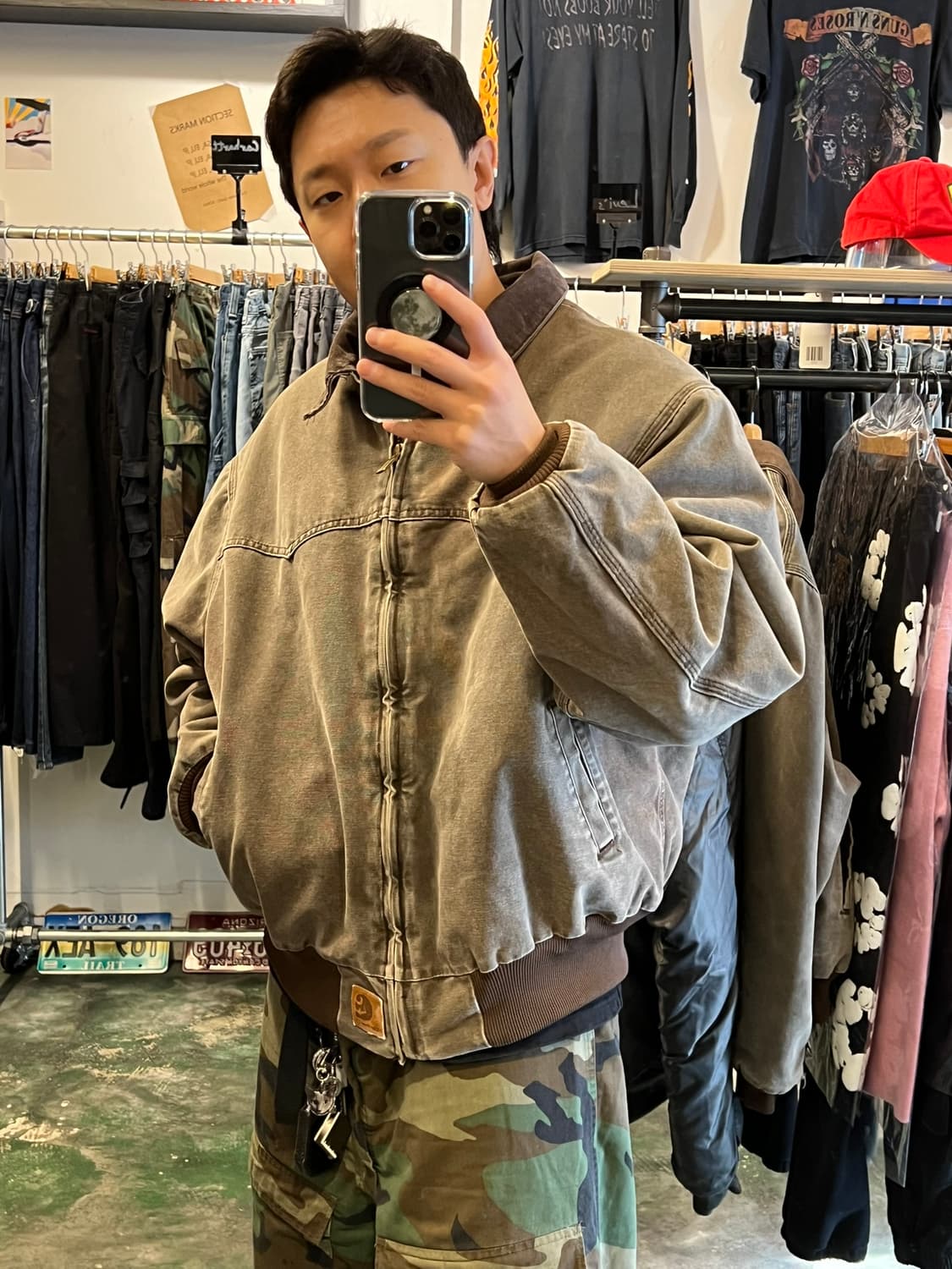 00's [2XL] 칼하트 빈티지 워크자켓 산타페 J14 체스트넛 CHT 상품이미지4