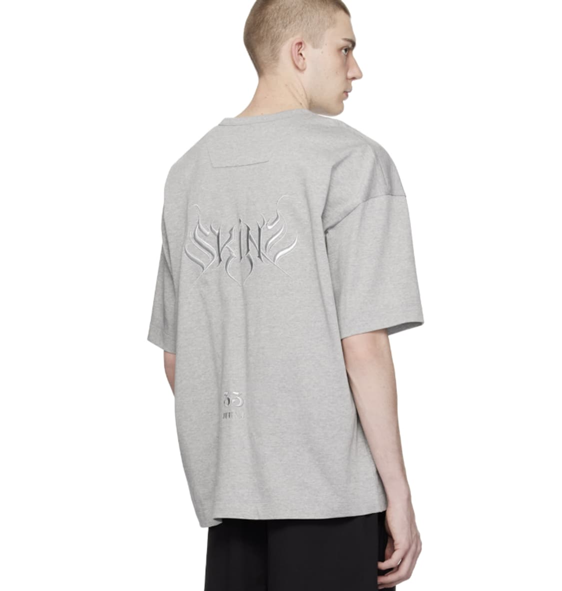 준지 그레이 자수 티셔츠 상품이미지4