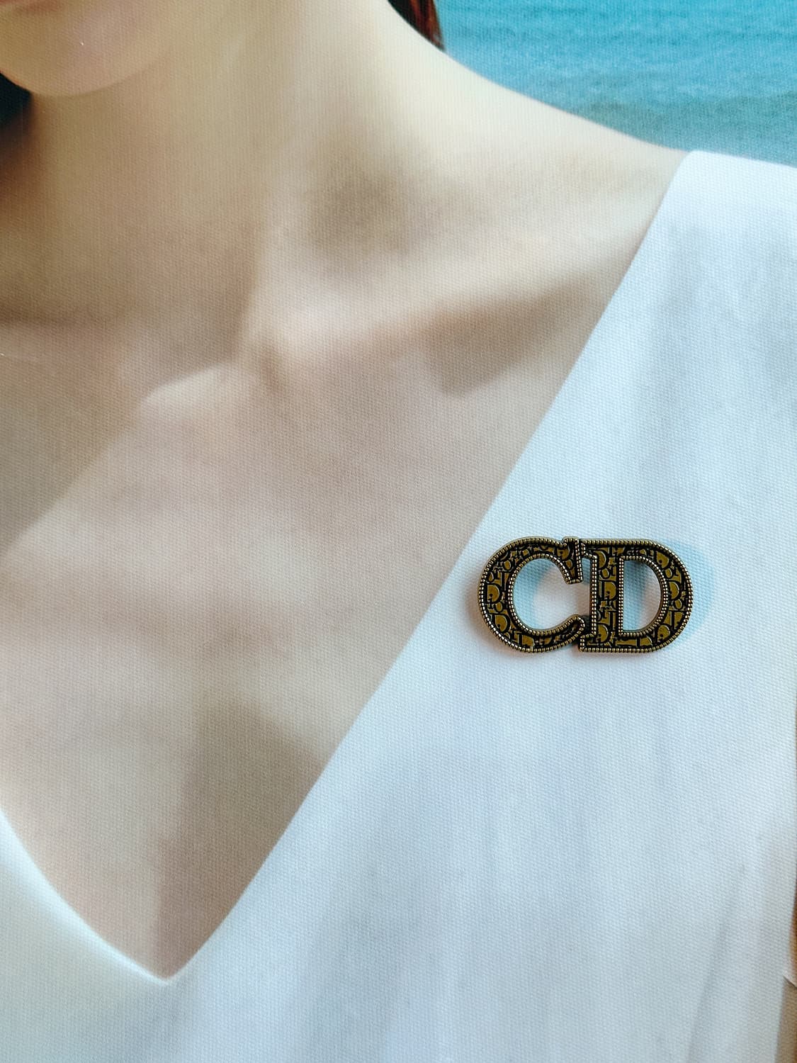 디올 CD 앤틱 업사이클링 브로치 상품이미지3