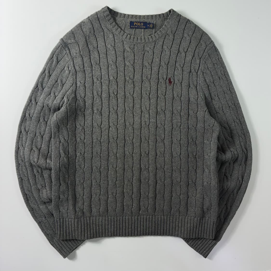Polo 폴로 랄프로렌 신형 멜란제 그레에 케이블 니트 상품이미지1