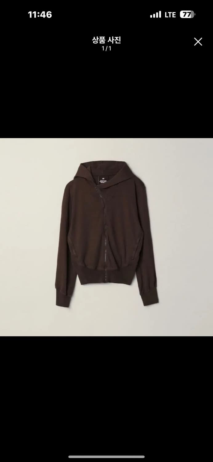 누마레 사선 후드집업 L 사이즈 판매합니다 상품이미지1