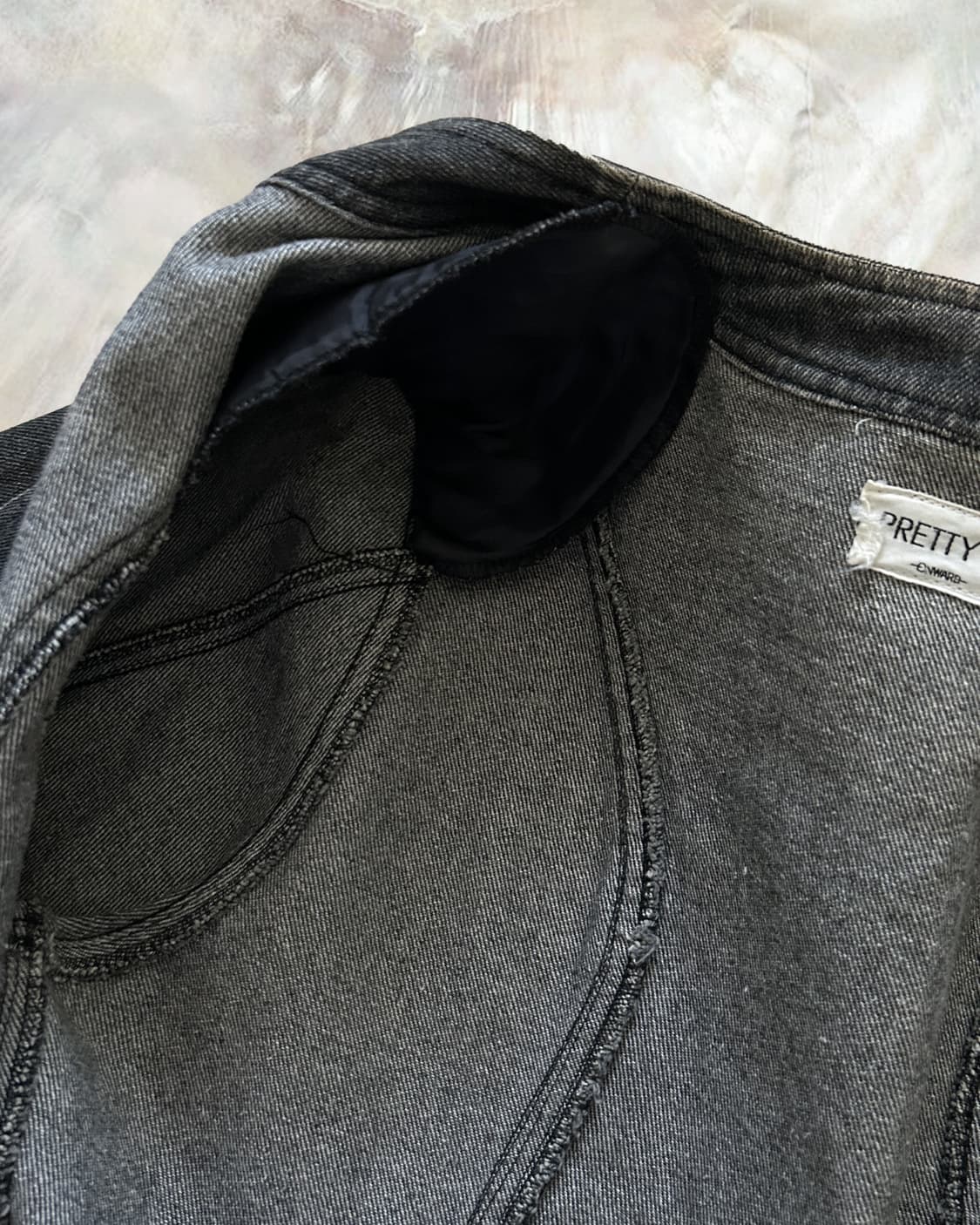 빈티지 데님 나폴레옹 자켓  상품이미지4