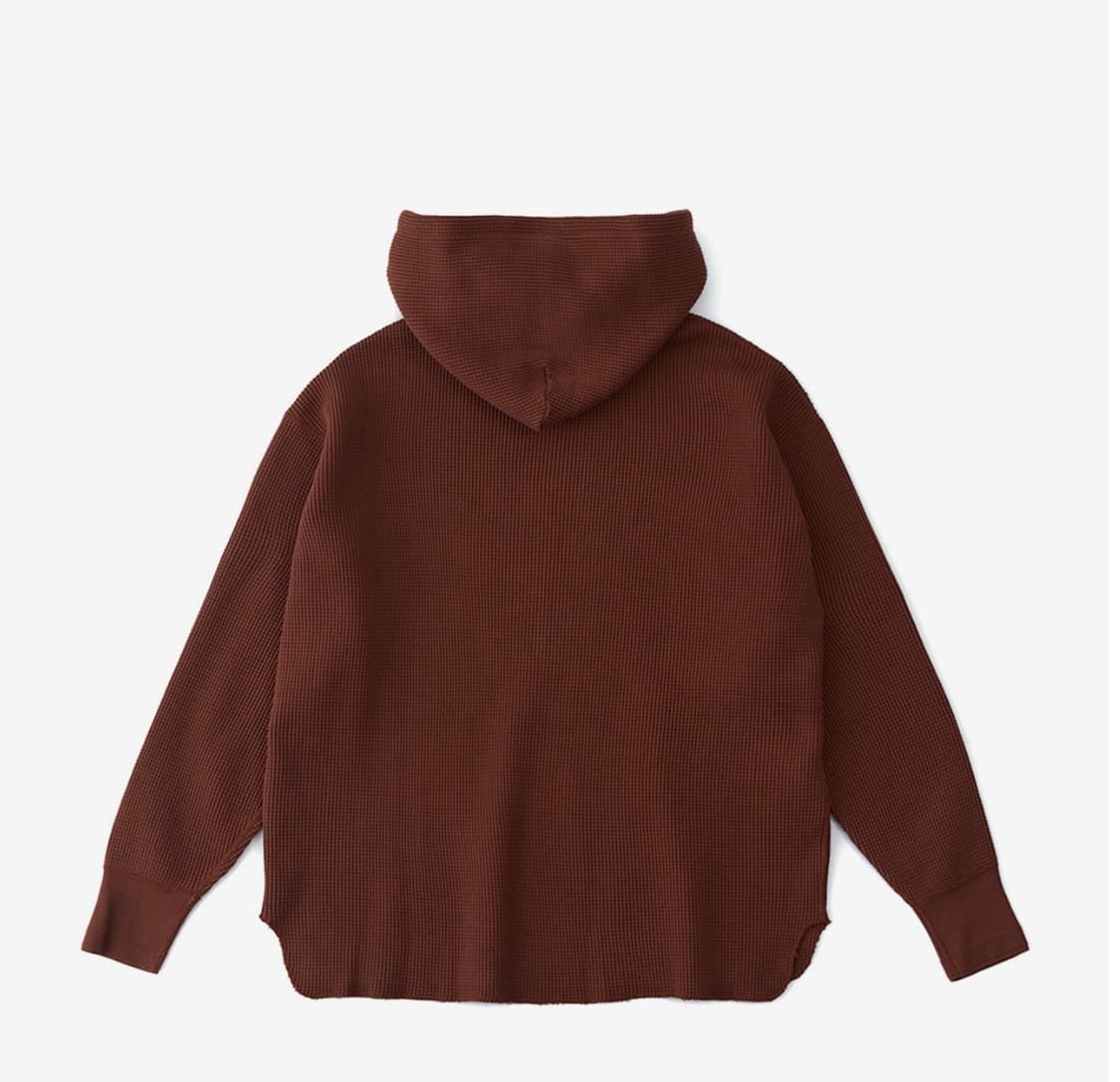 피그벨 헤비 와플 후디 러셋(레드브라운)2사이즈 새상품 판매 상품이미지2