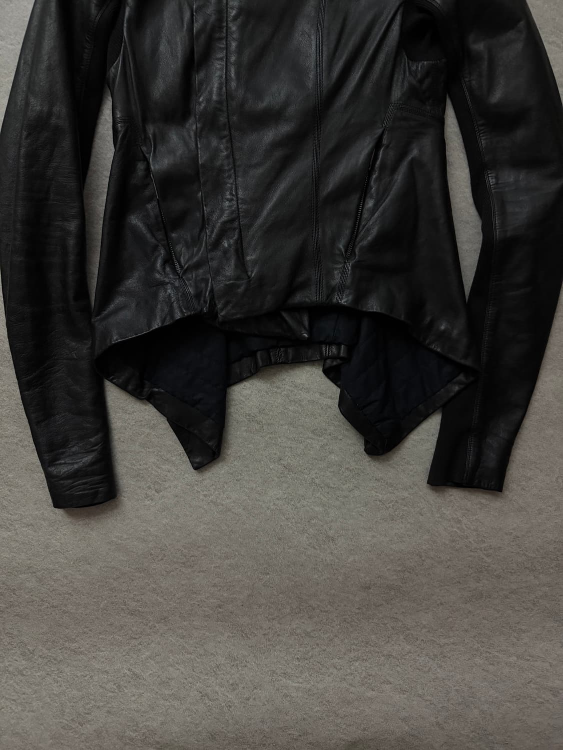 10FW 릭오웬스 하이넥 램스킨 레더자켓 상품이미지6