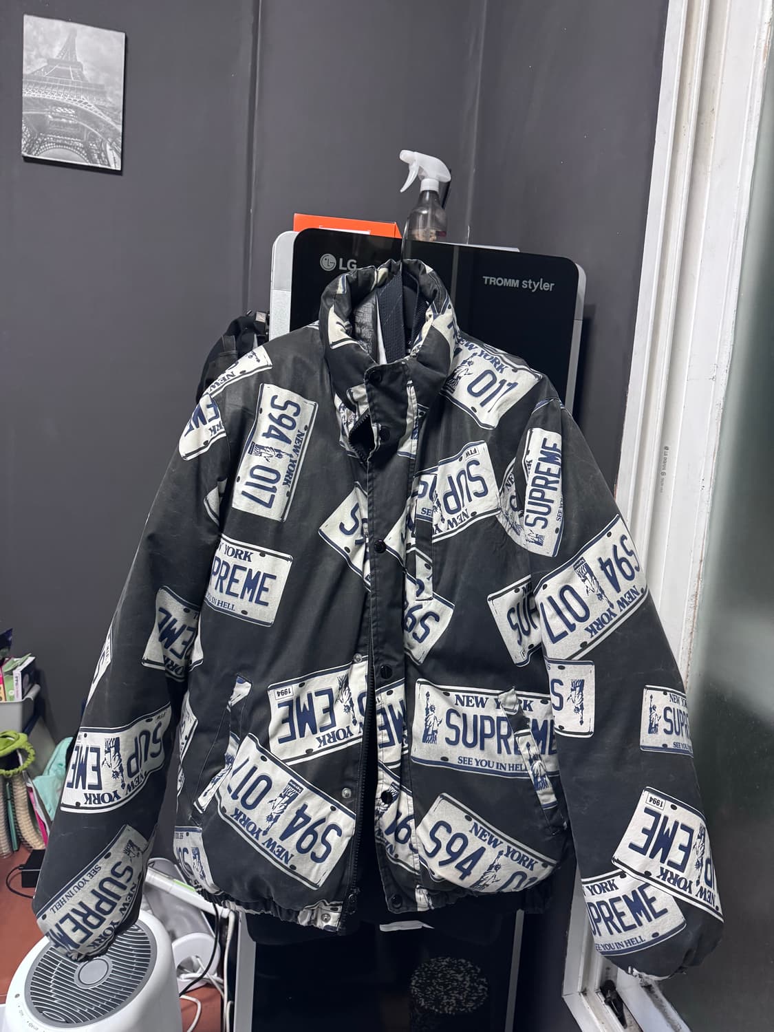 슈프림 17FW 라이센스 플레이트 퍼피 패딩 xl 상품이미지1