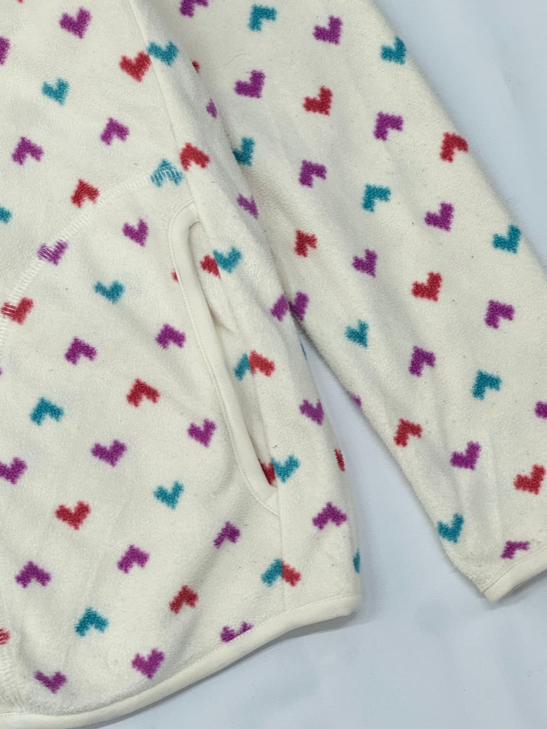 💜팝갸루 하트 후리스💜재팬 유니클로 갸루 플리스 집업  상품이미지5