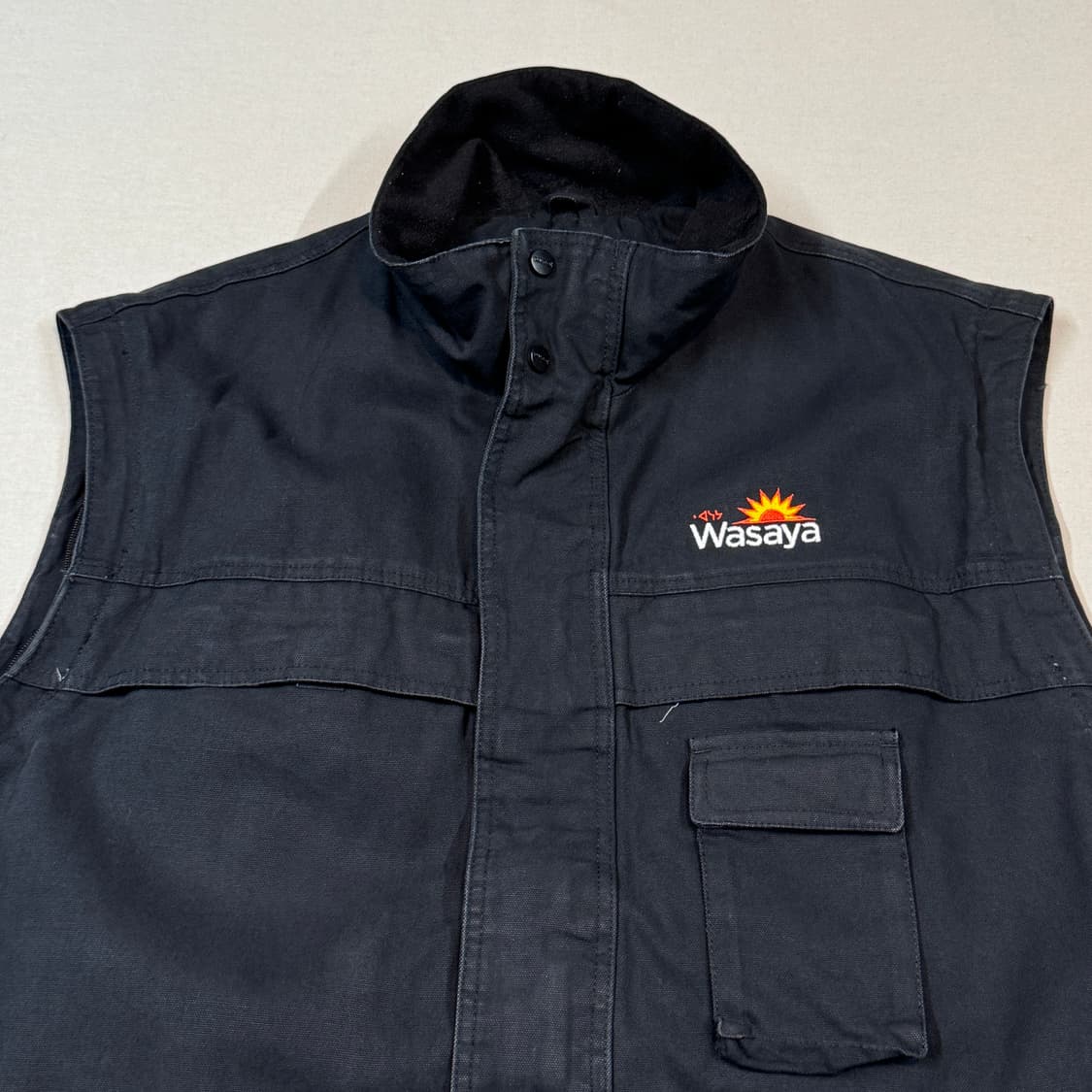 XL) DAKOTA x Wasaya 워크웨어 캔버스 베스트 블랙 상품이미지3