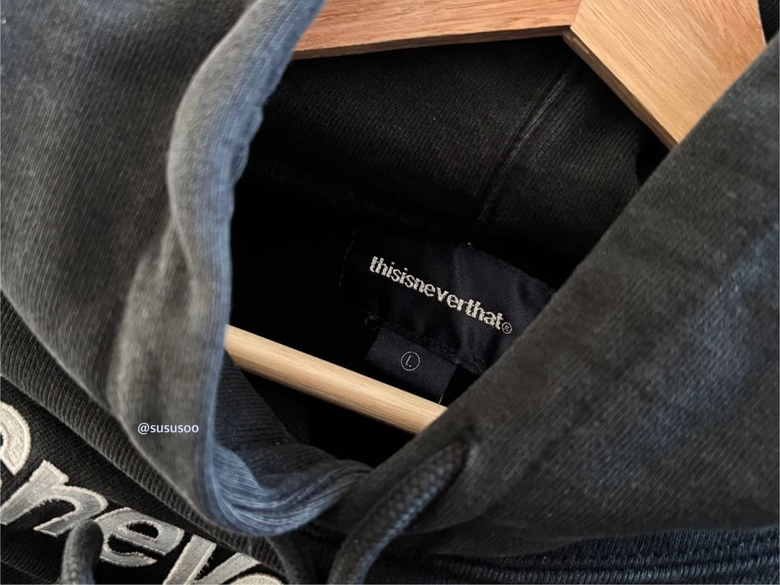 디스이즈네버댓 후드티 블랙 L ( 디네댓 T-Logo Hoodie ) 상품이미지2