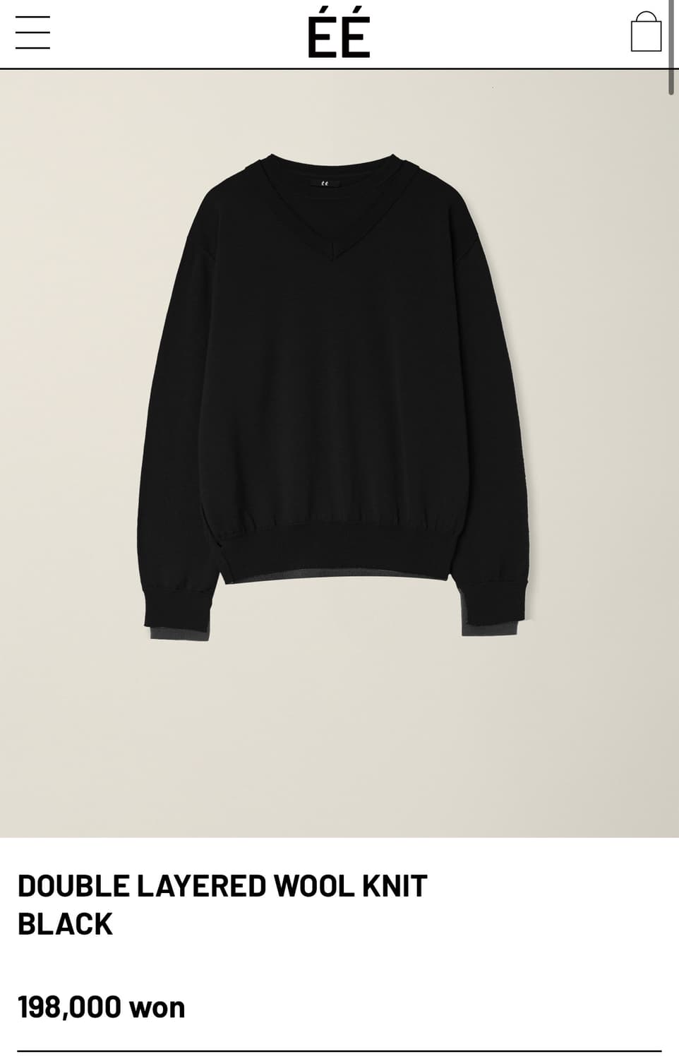 누마레 EE 더블 레이어드 울 니트  상품이미지1