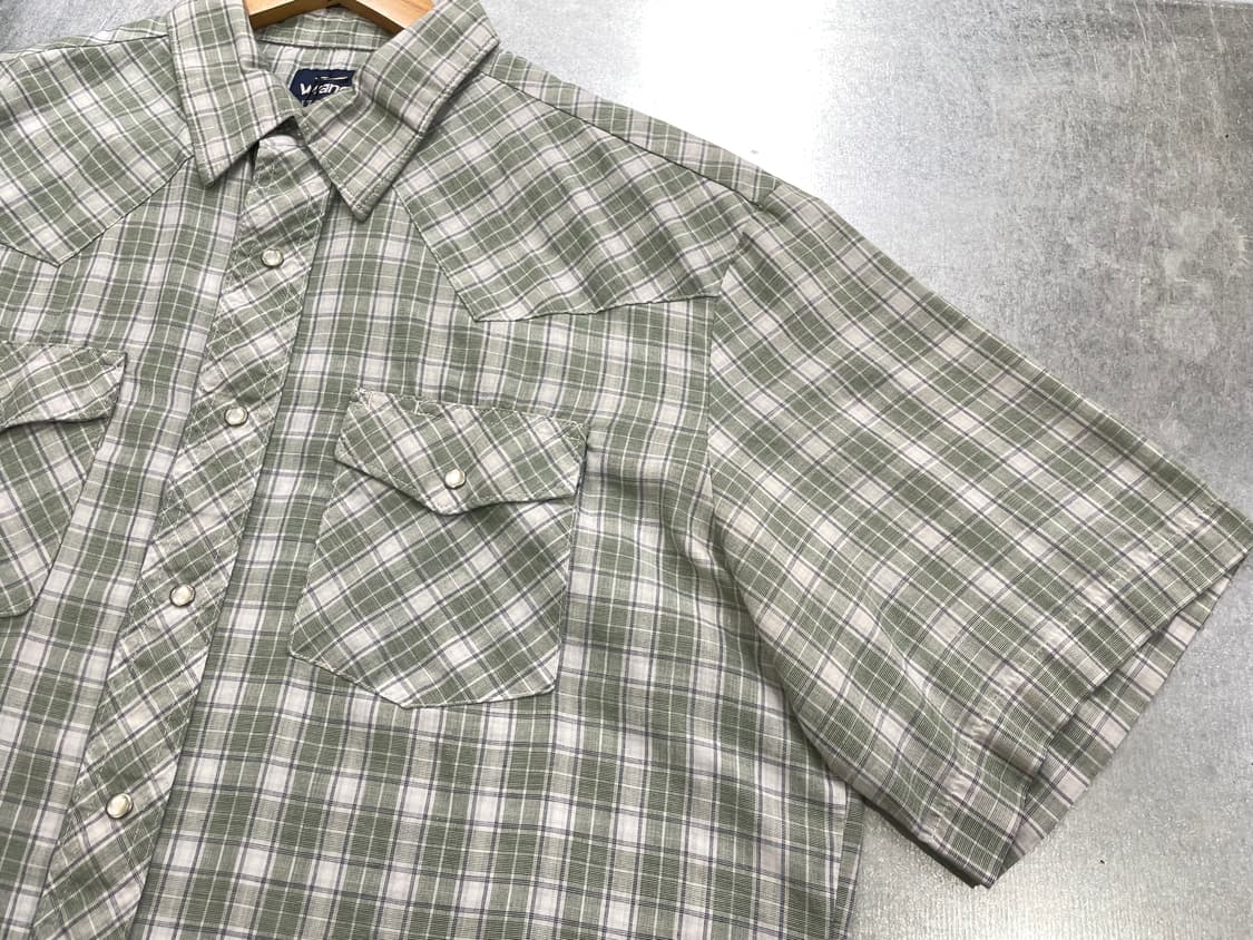 (L) Wrangler 랭글러 체크 웨스턴 반팔 셔츠 상품이미지7