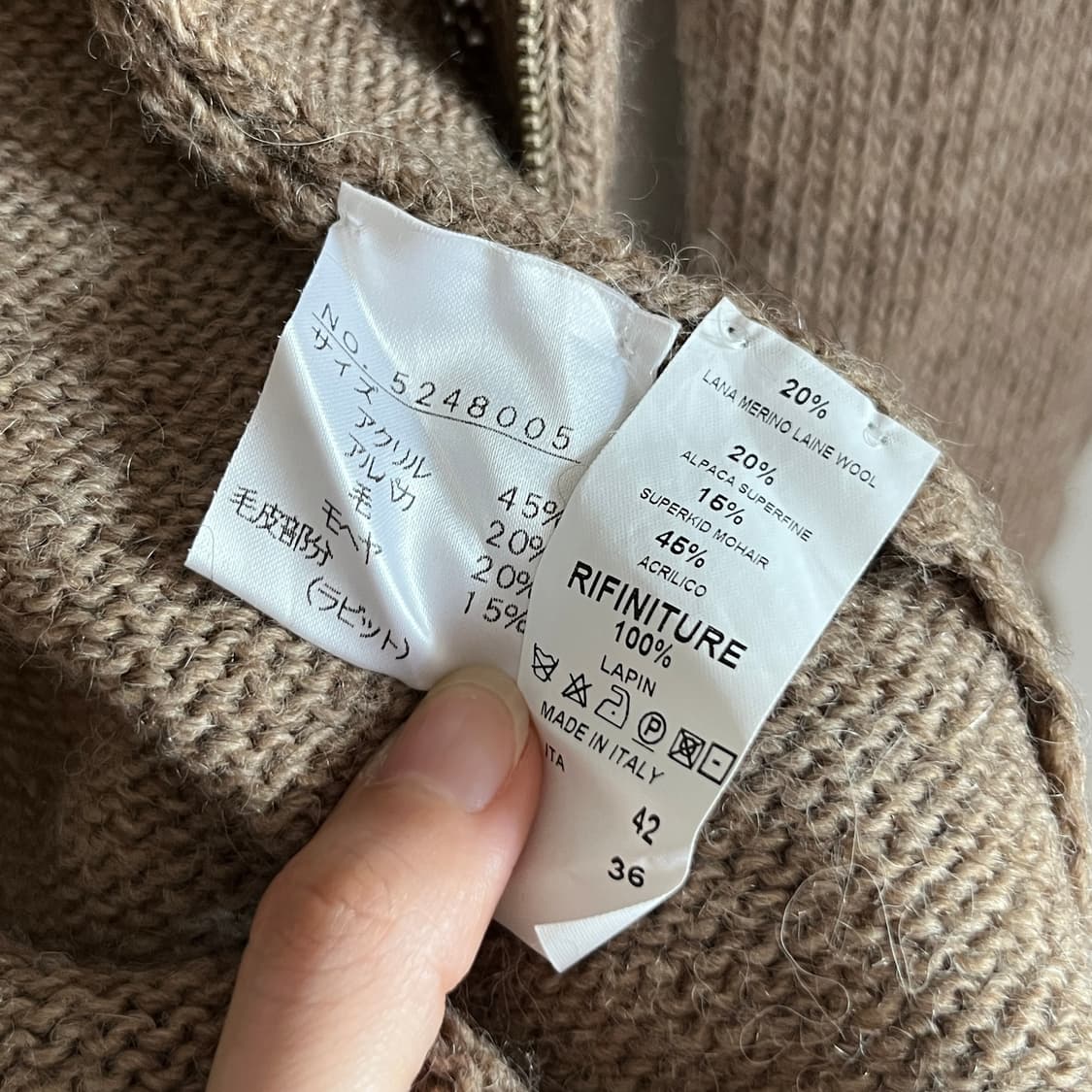 DUALVIEW Wool Mohair 2way zip-up 이태리제 상품이미지9