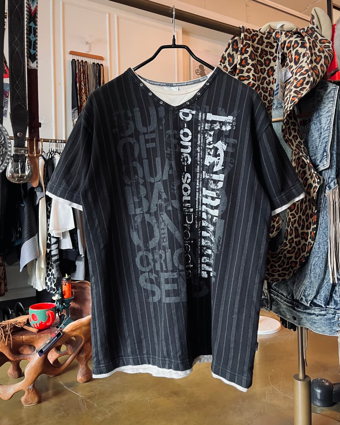 90-00s b-one-soul Grunge Lettering Tee 상품이미지4